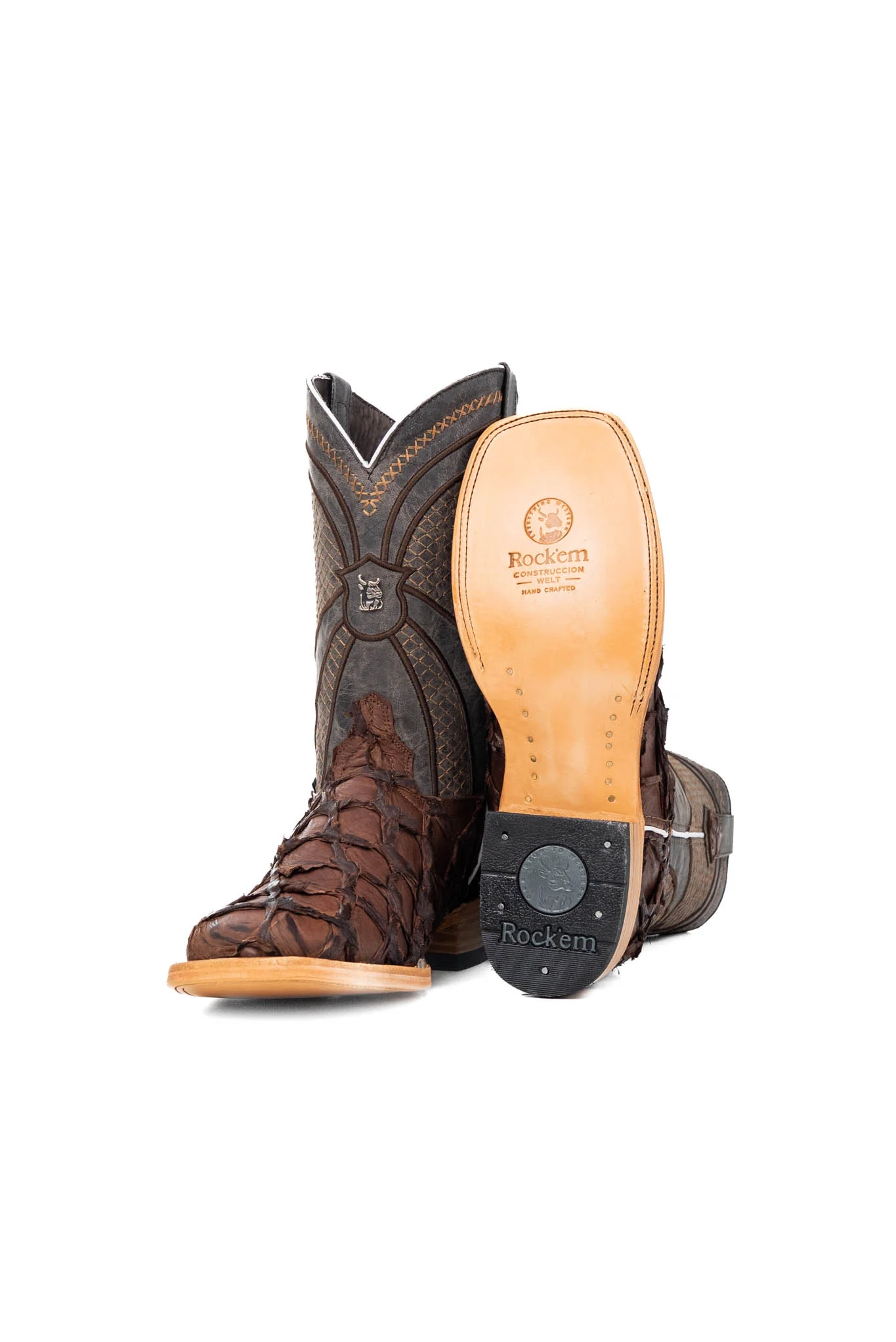 Jones Pirarucu Exotic Square Toe Cowboy Boot - Image 4