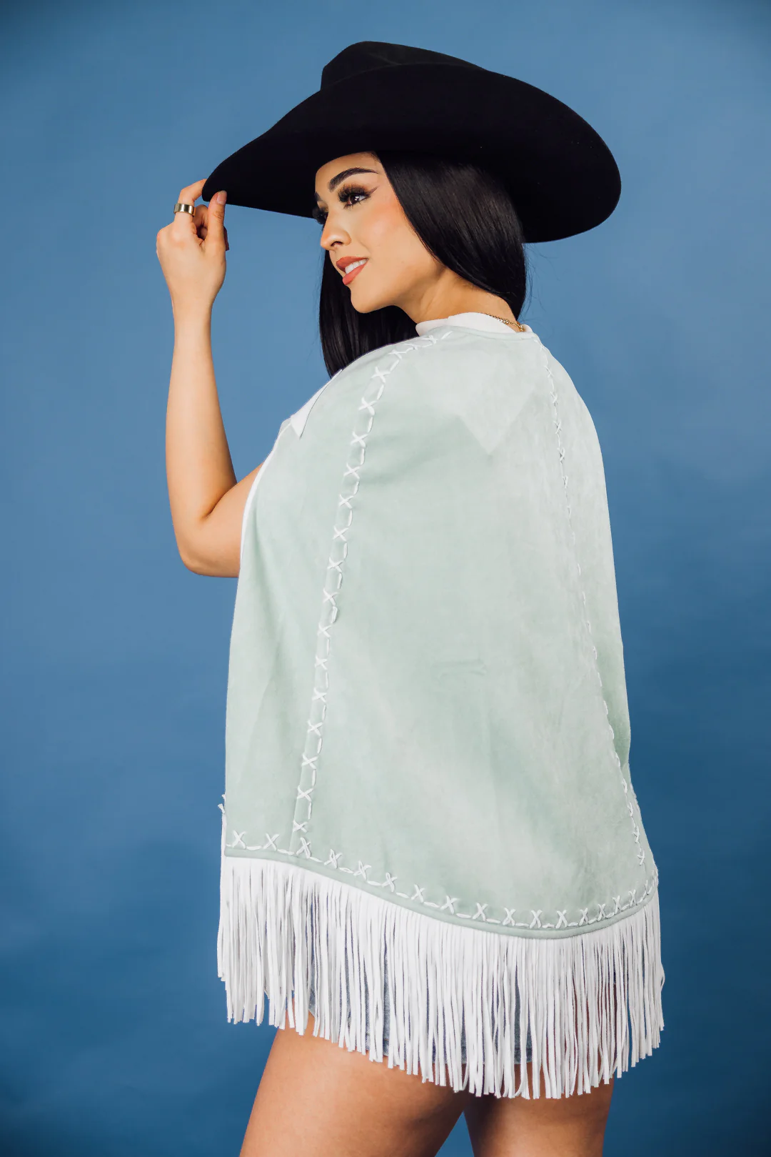 Avery Fringe Cape - Image 4