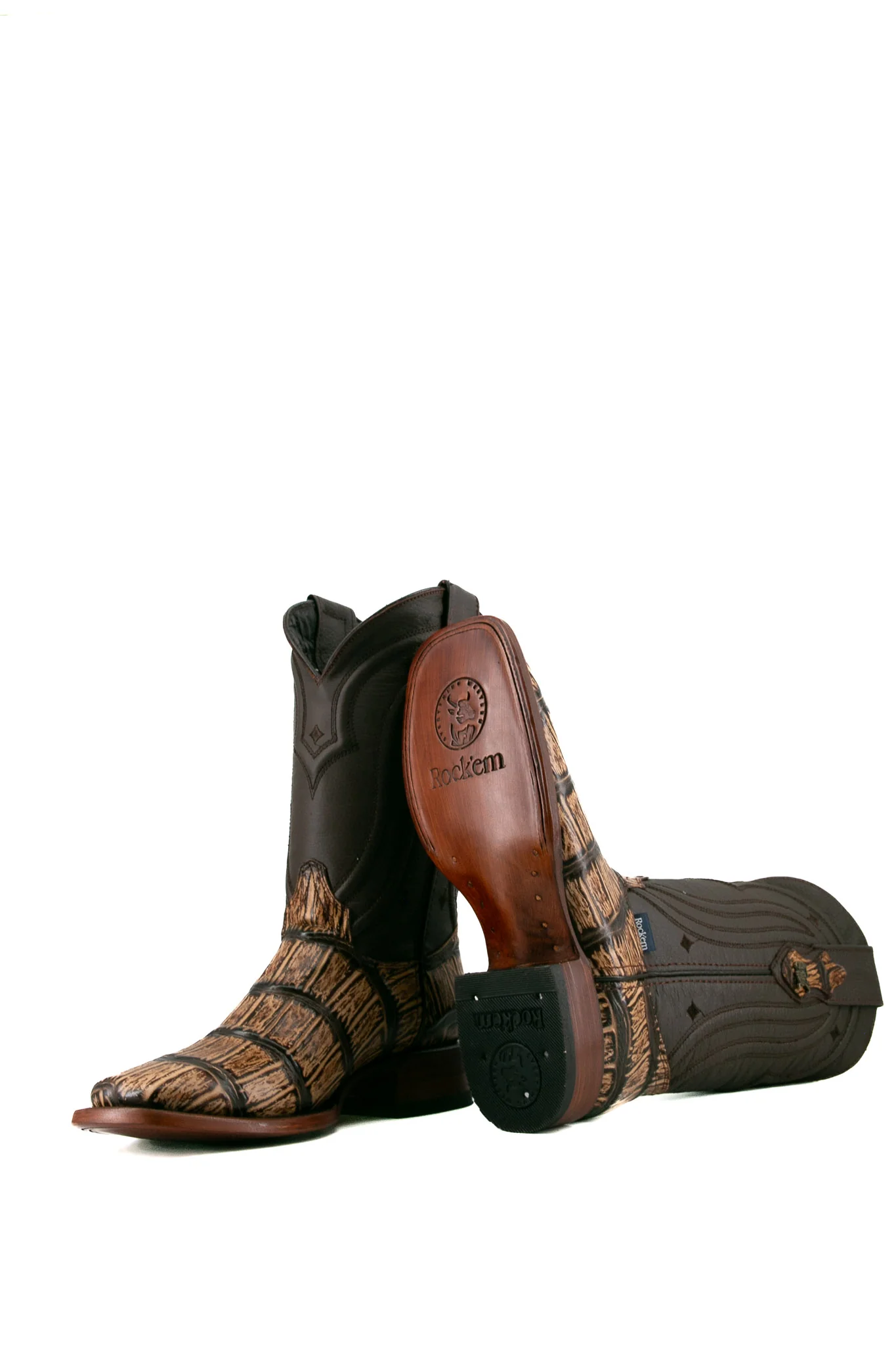 Gator Square Toe Cowboy Boot - Image 4