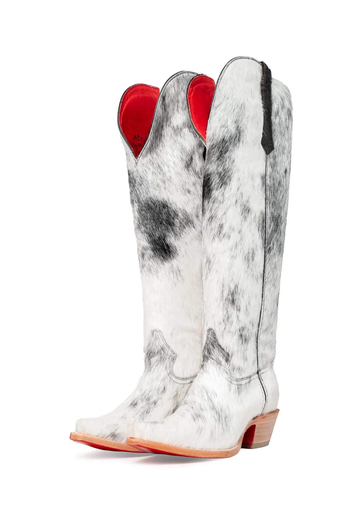 Gia Tall Cowhide Red Bottom Snip Toe Cowboy Boot Size 11 Box UW50