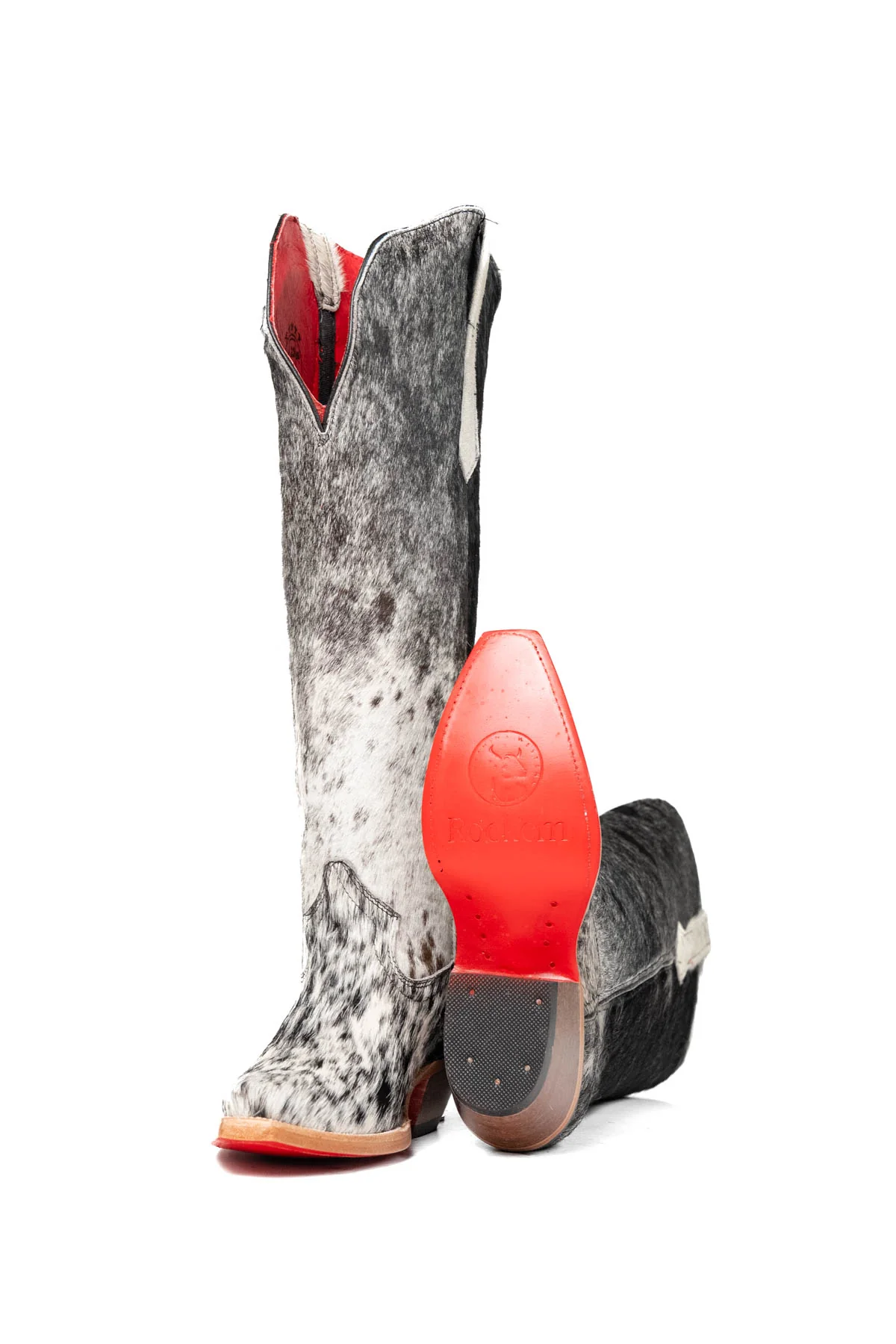 Gia Tall Cowhide Red Bottom Snip Toe Cowboy Boot Size 6 Box UW12 - Image 2