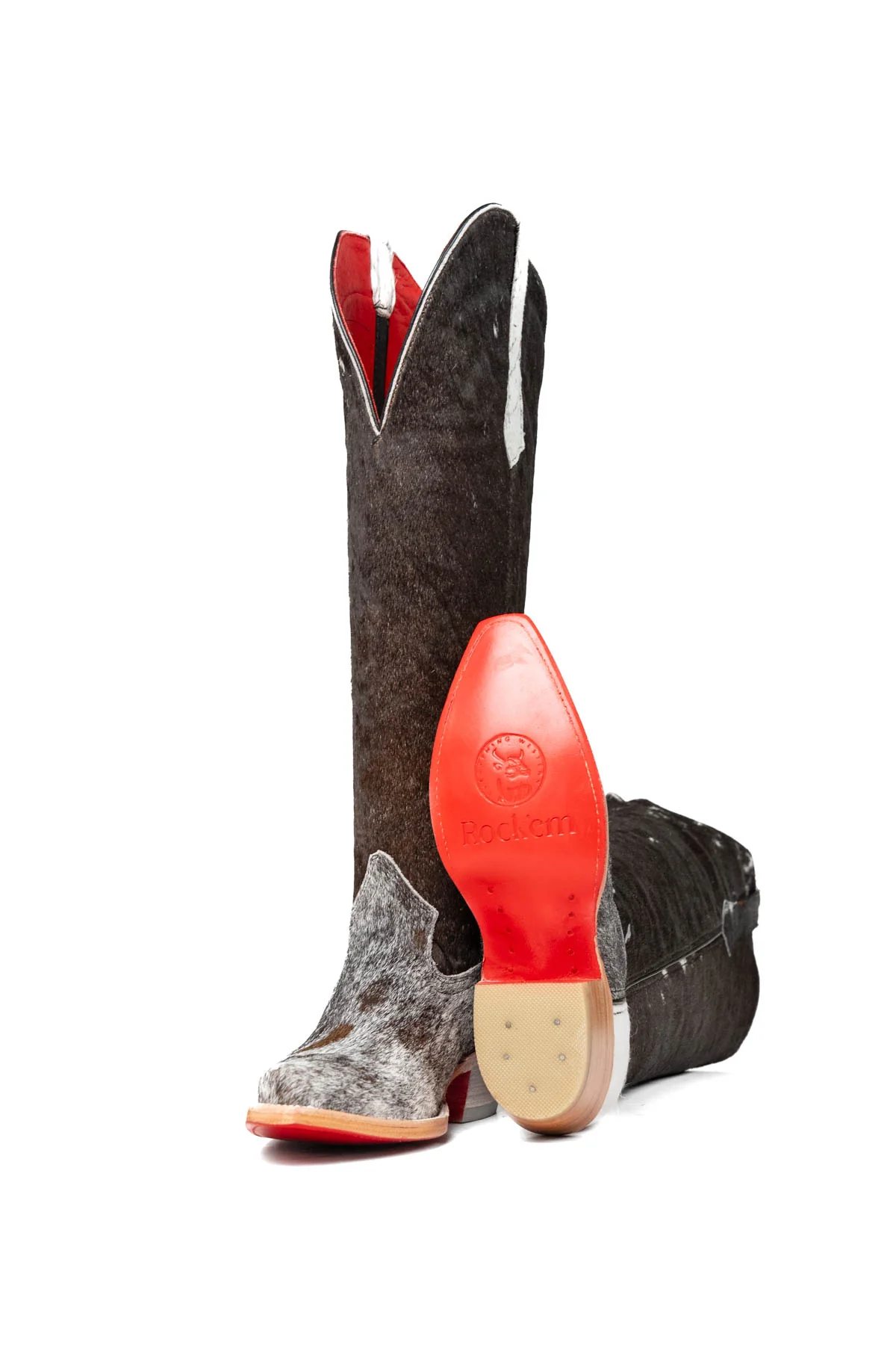 Gia Tall Cowhide Red Bottom Snip Toe Cowboy Boot Size 7 Box UW19 - Image 2