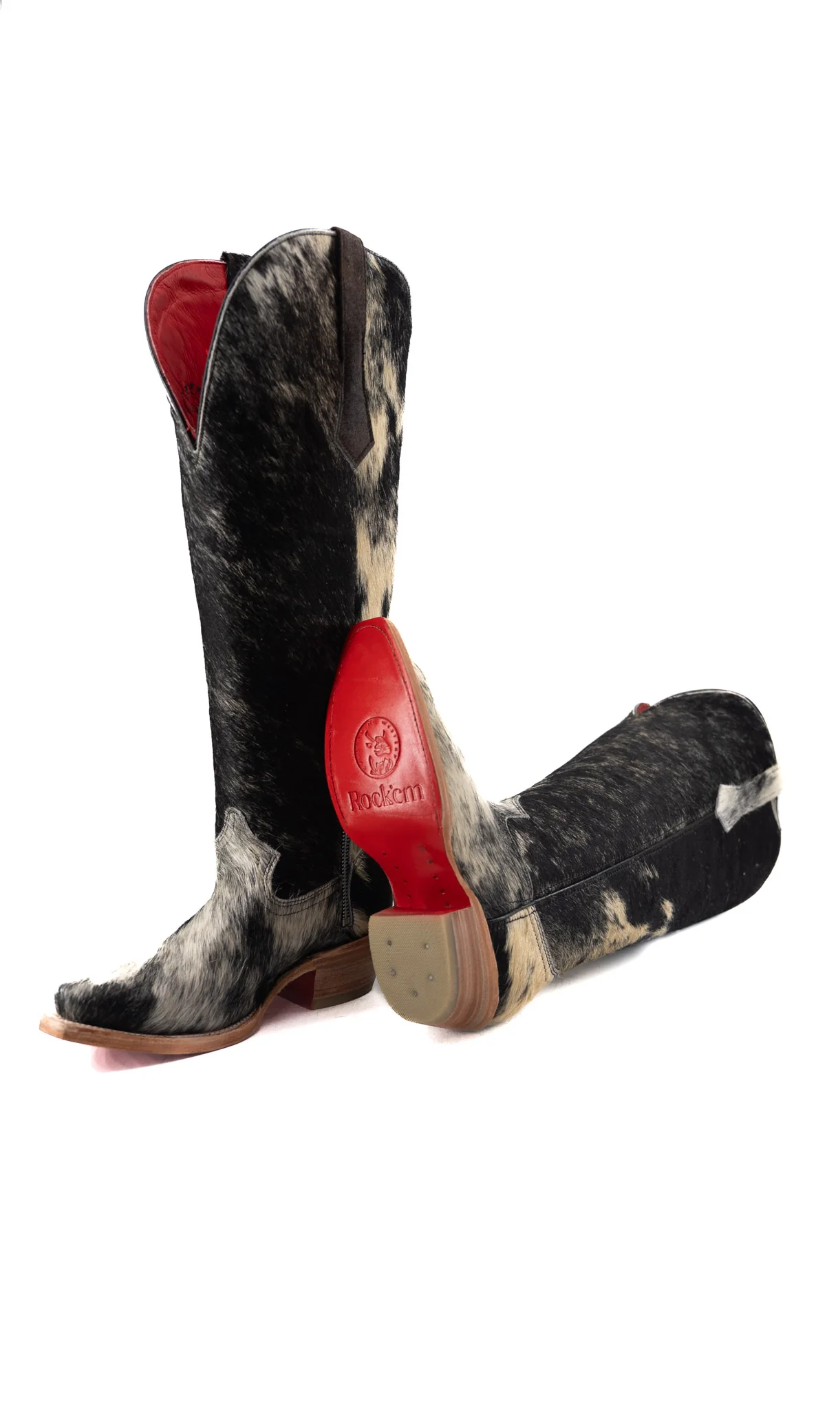 Gia Tall Cowhide Red Bottom Snip Toe Cowgirl Boot Size 6 Box TW123 - Image 2