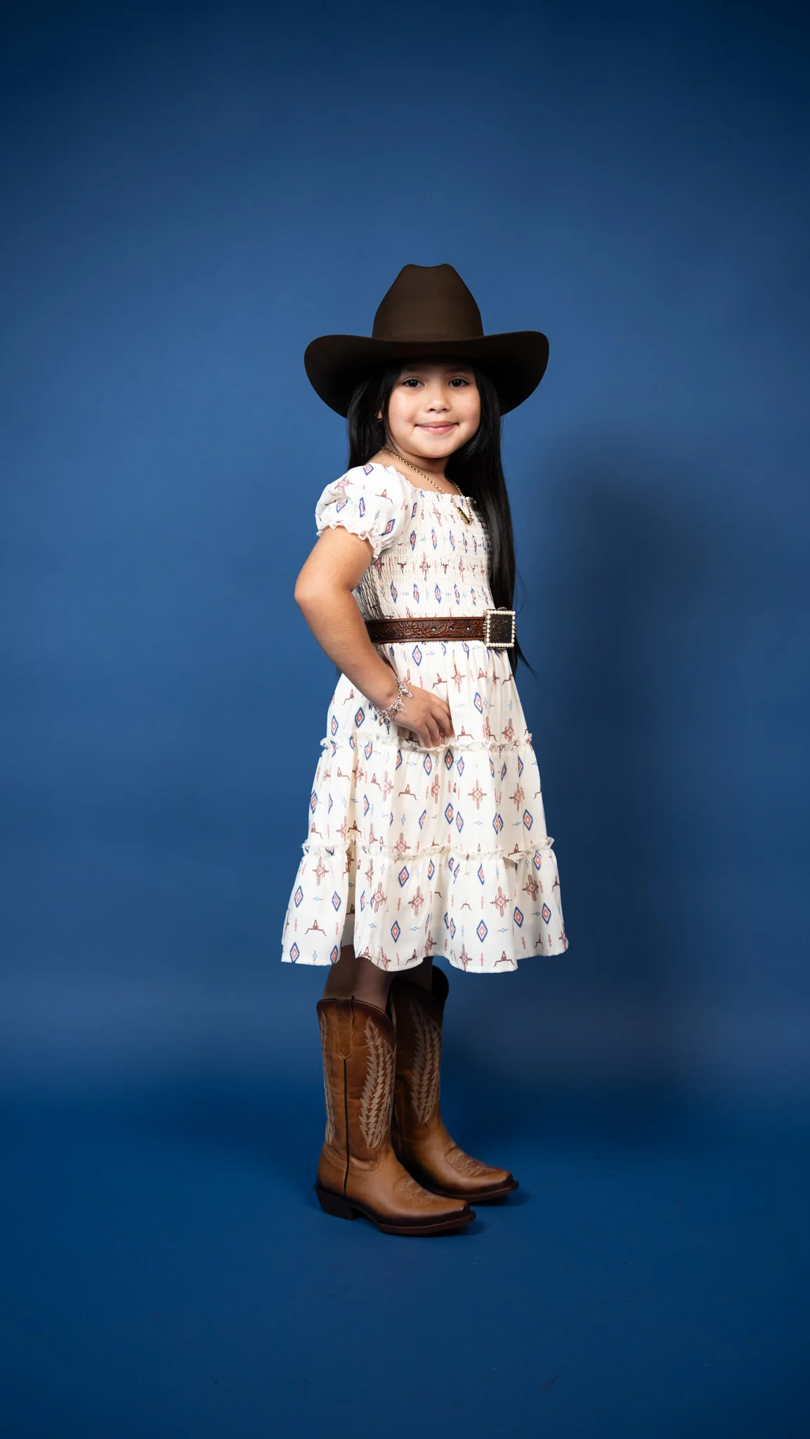 Aria Cow-skull Ruffled Dress