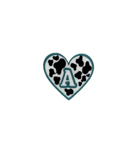 Heart Shape Print Letter Hat Patch