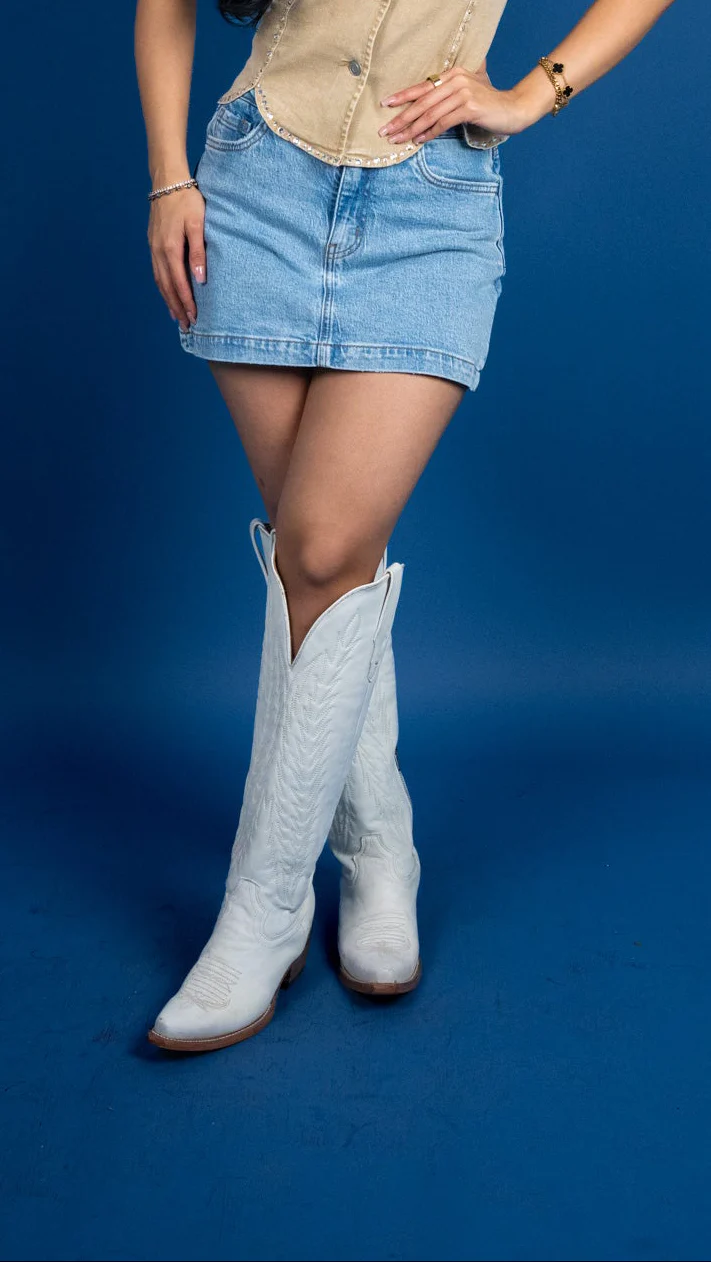 Taytum High Rise Denim Skort