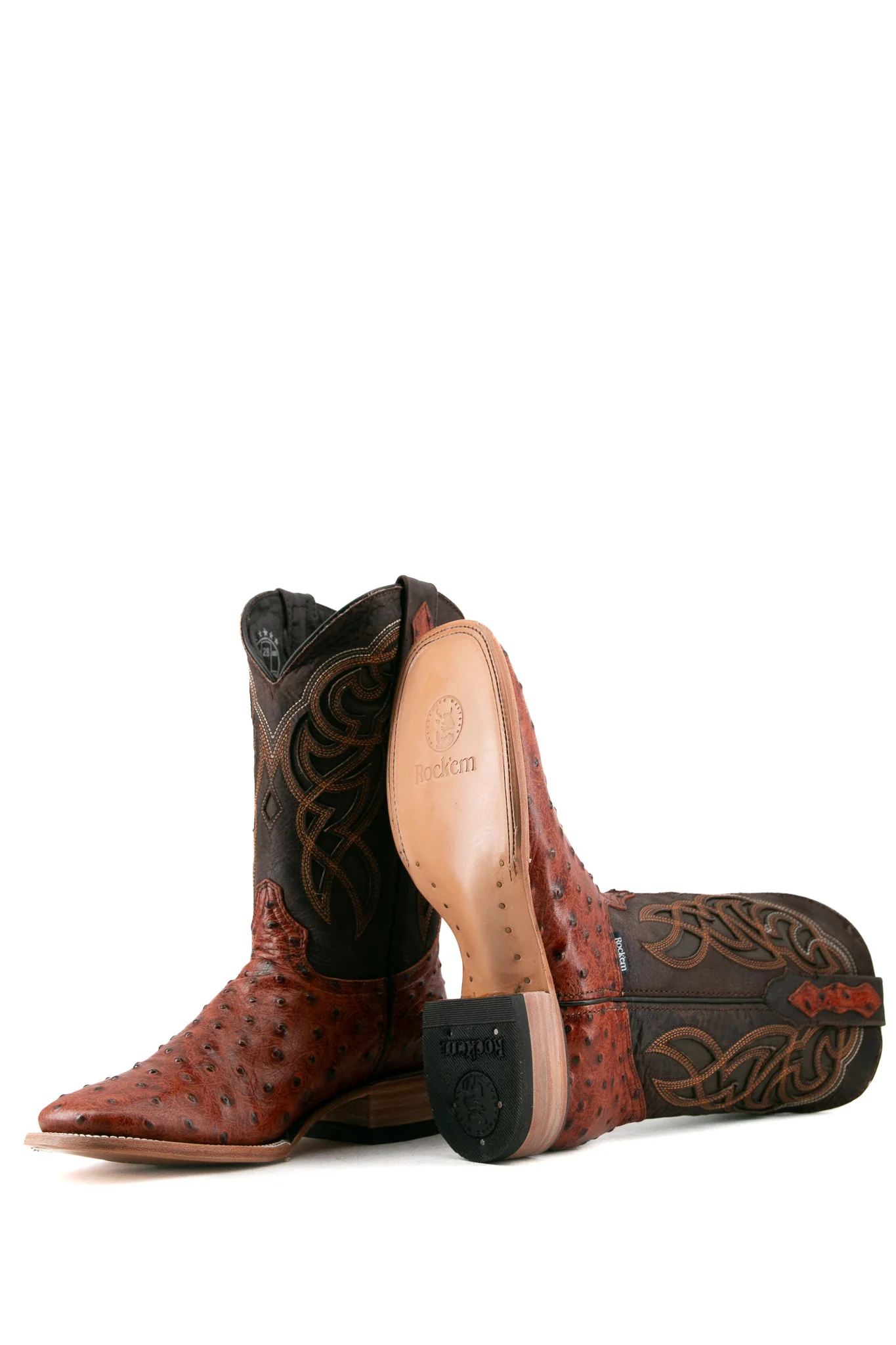 Ostrich Ranch Square Toe Cowboy Boot - Image 14