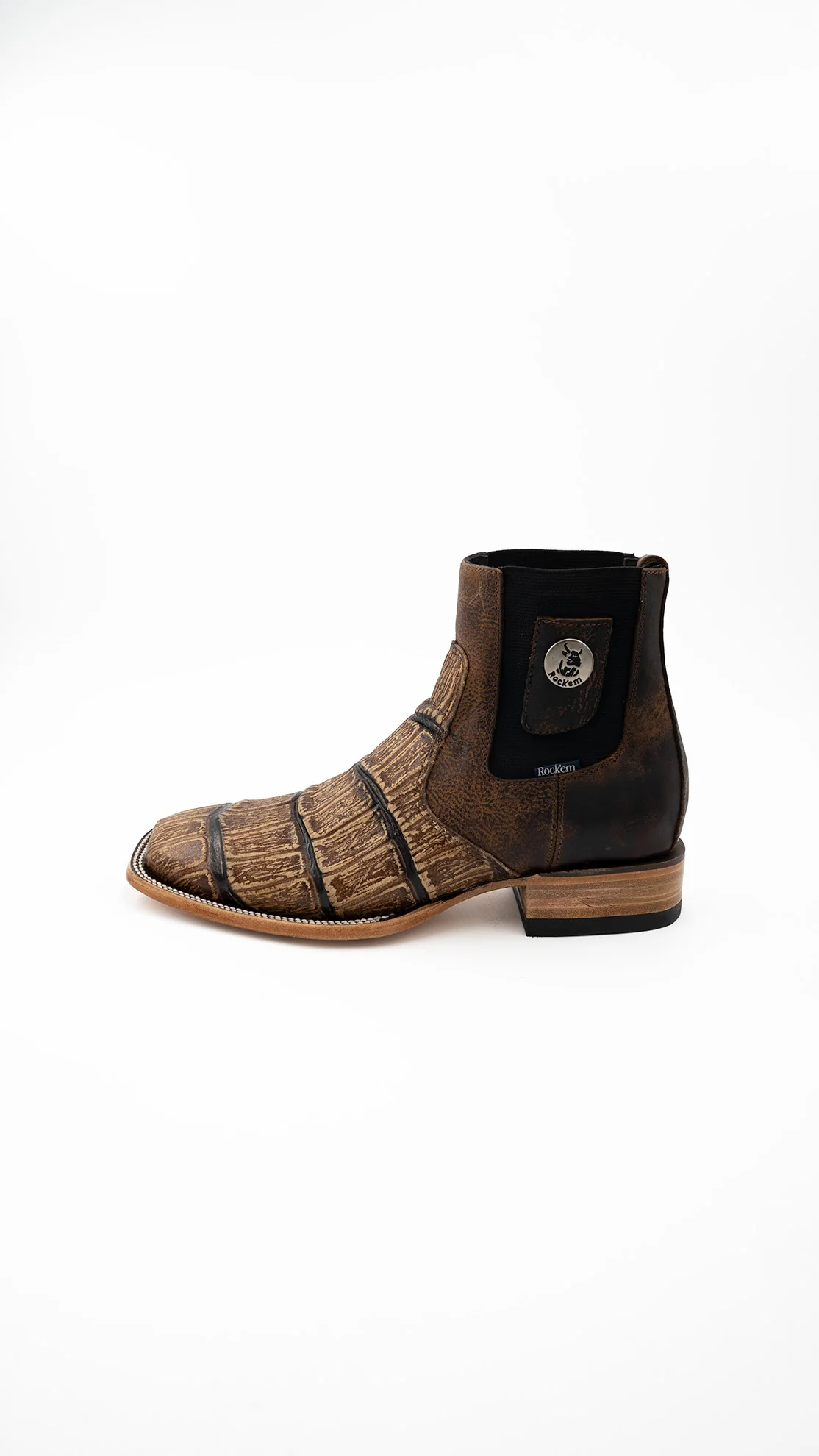 Matte Giant Gator Square Toe Botin - Image 10