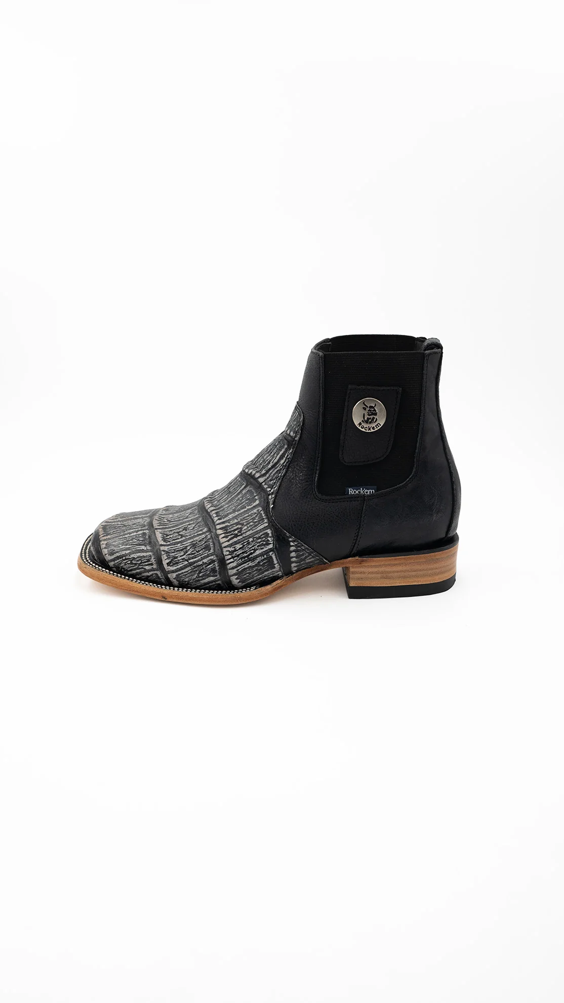 Matte Giant Gator Square Toe Botin - Image 6