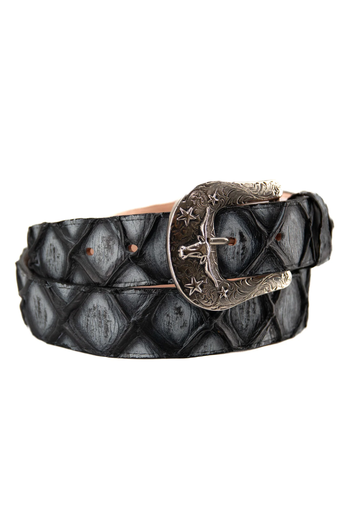 Big Bass Pirarucu Print Cowboy Belt - Image 2