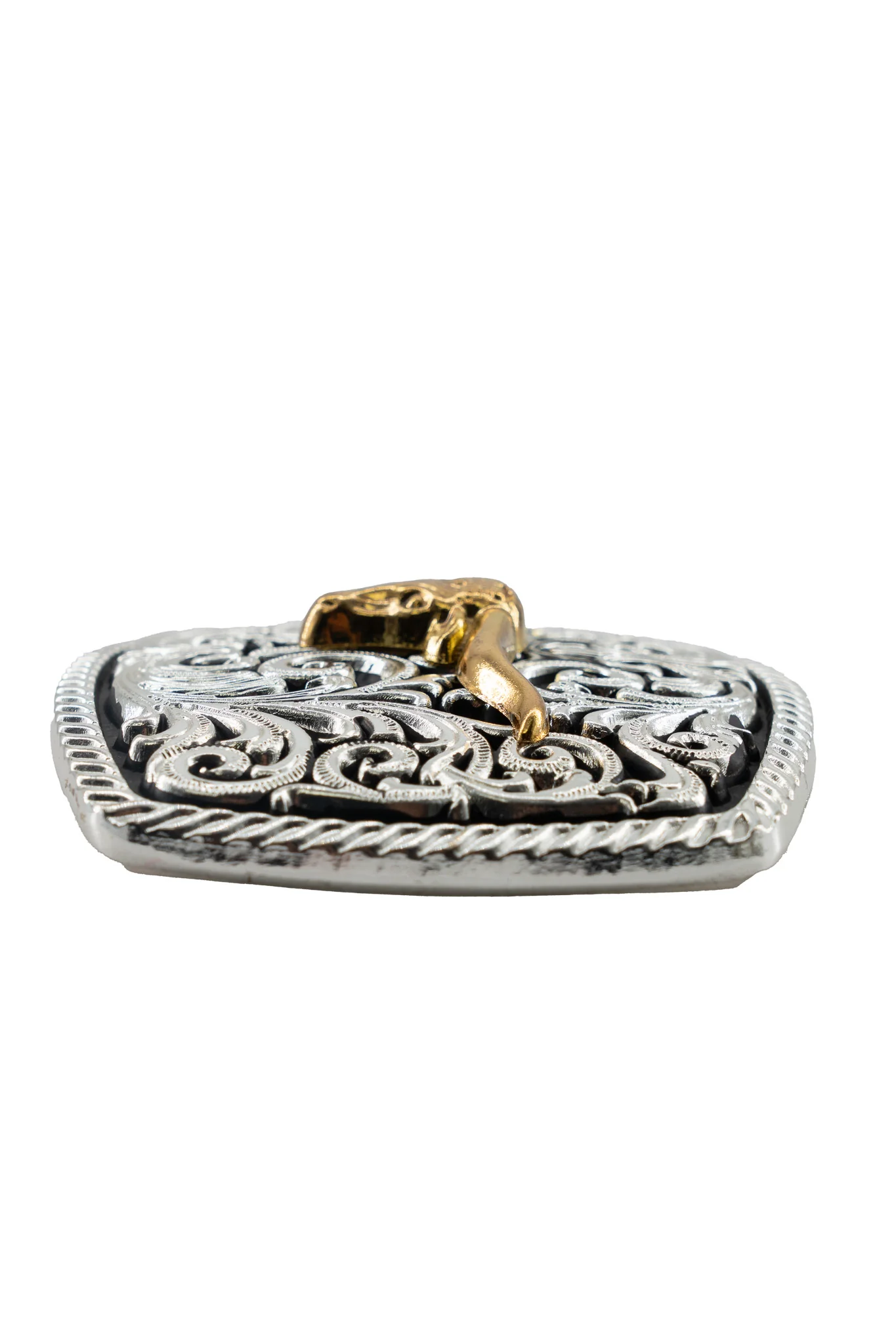 Intricate Scrollwork Longhorn Belt Buckle - Image 3