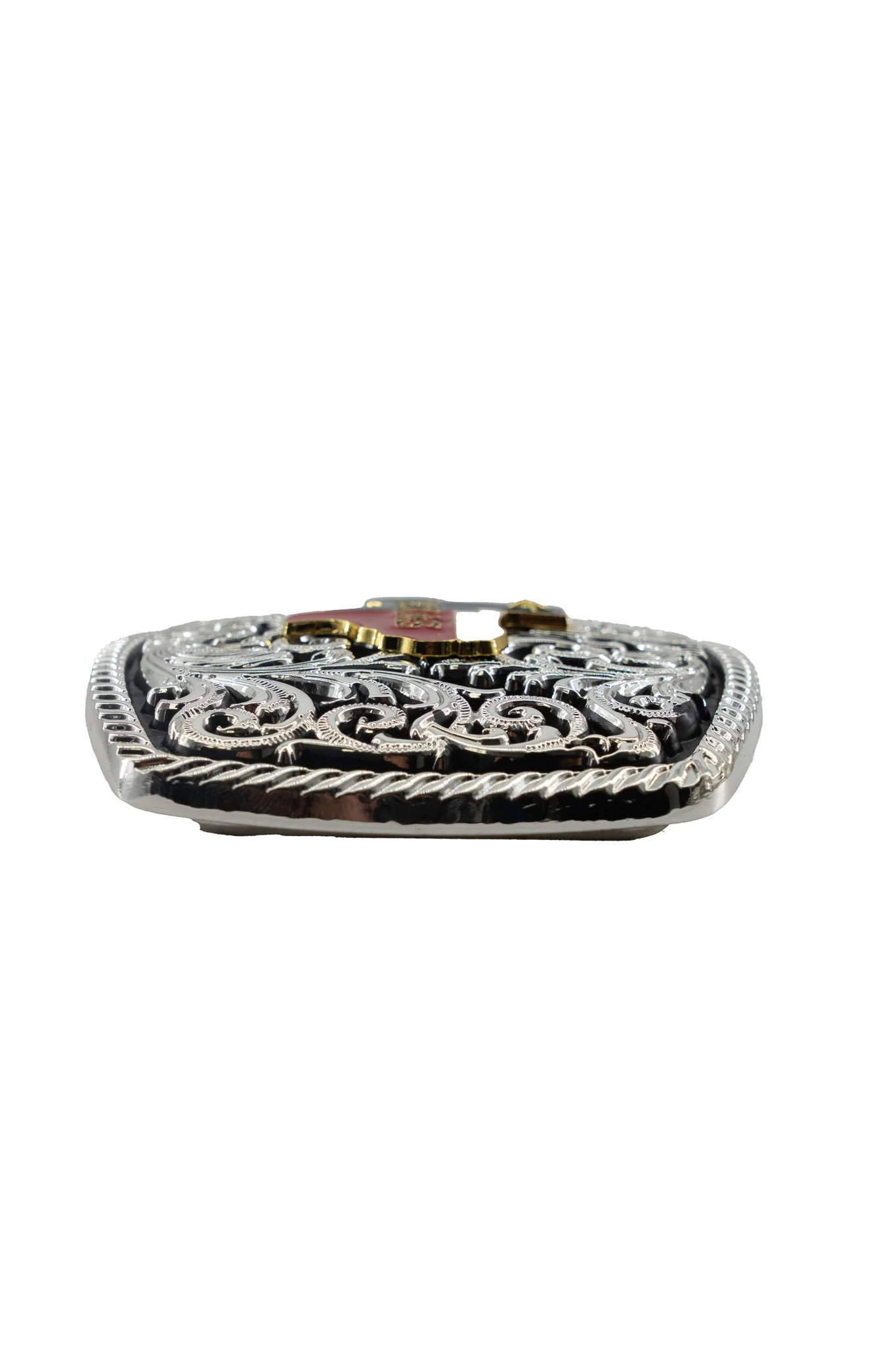 Intricate Scrollwork Texas Flag Belt Buckle - Image 3