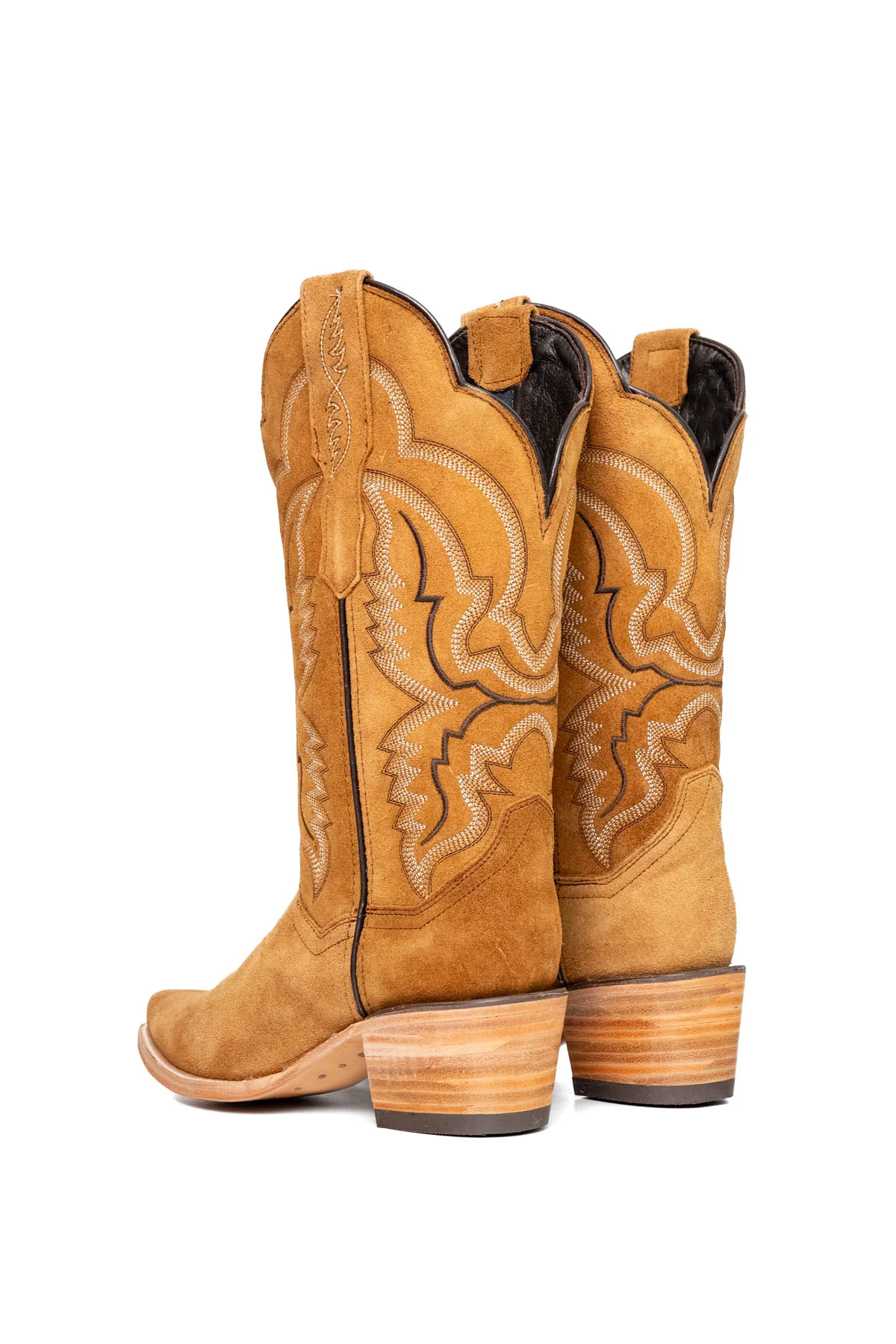 Iris Suede Wide Calf Snip Toe Cowgirl Boot - Image 3
