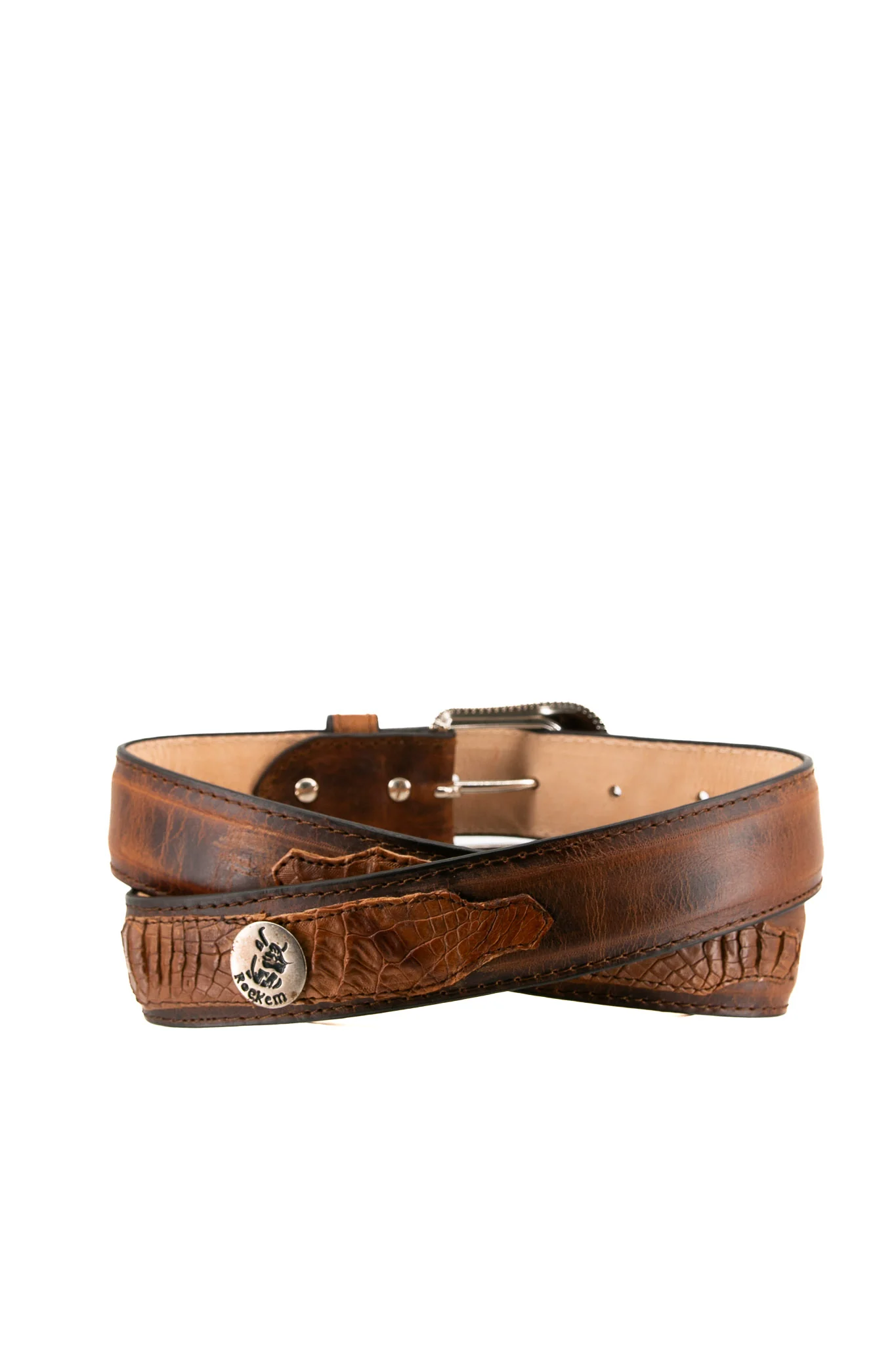 Jackson Exotic Belly Caiman Cowboy Belt - Image 2