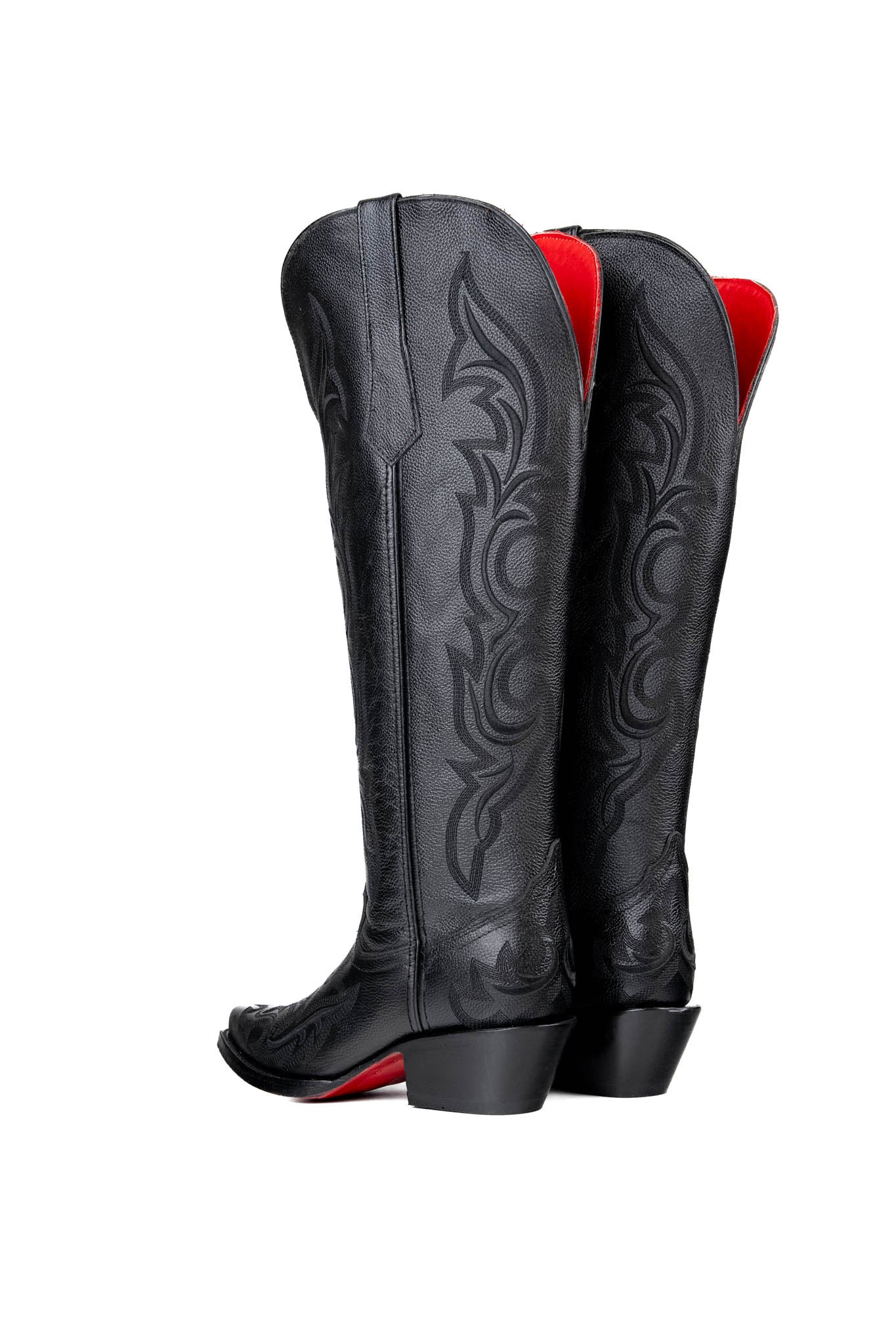 Jenny Tall Red Bottom Wide Calf Snip Toe Cowgirl Boot - Image 3