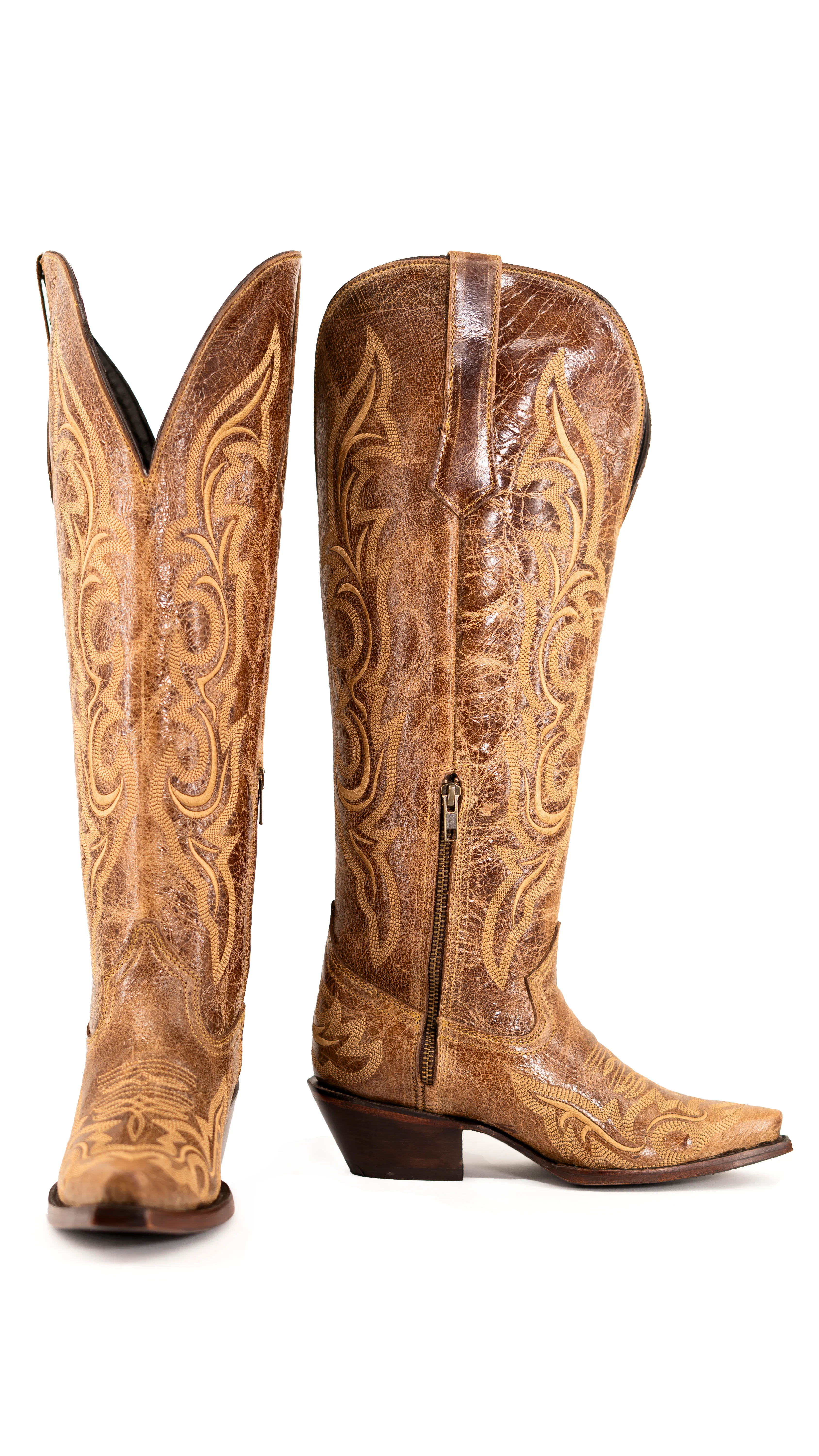 Jenny Tall Wide Calf Snip Toe Cowgirl Boot - Image 14