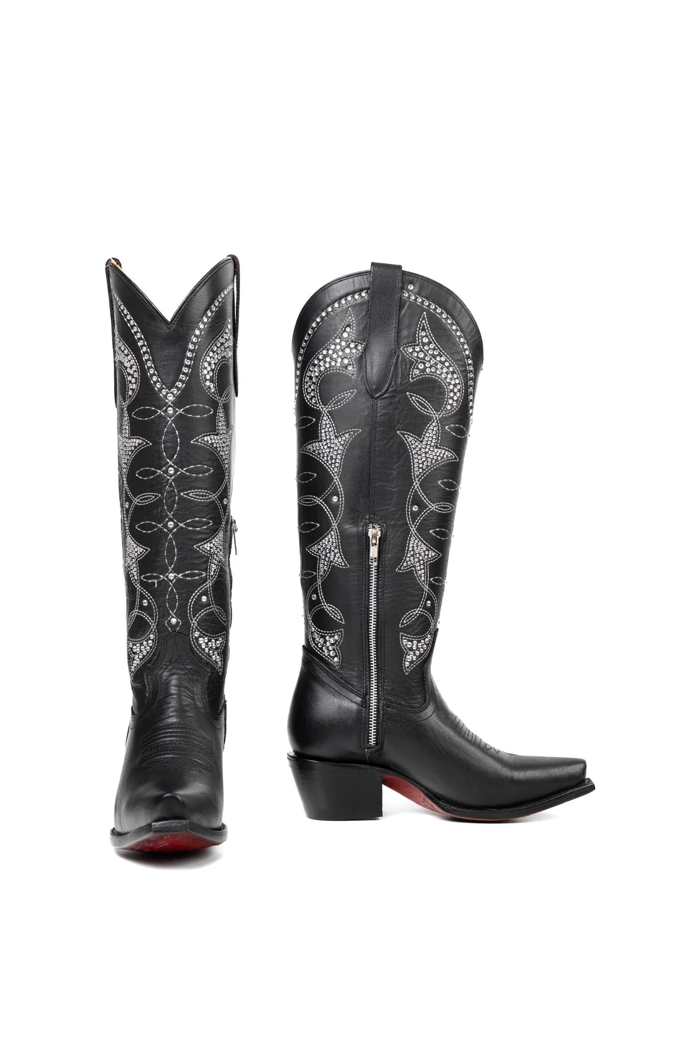 Jolene Tall Red Bottom Snip Toe Cowgirl Boot - Image 4