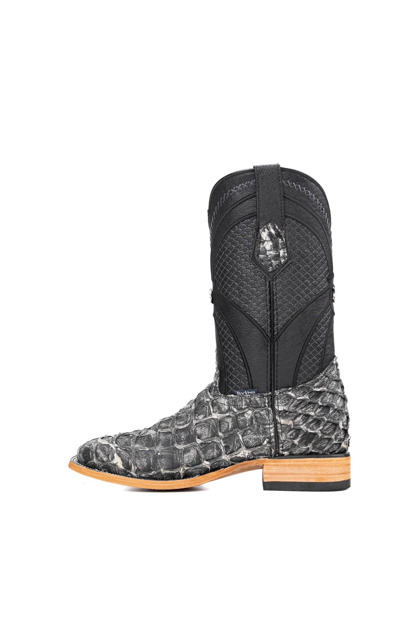 Jones Exotic Pirarucu Square Toe Cowboy Boot - Image 13