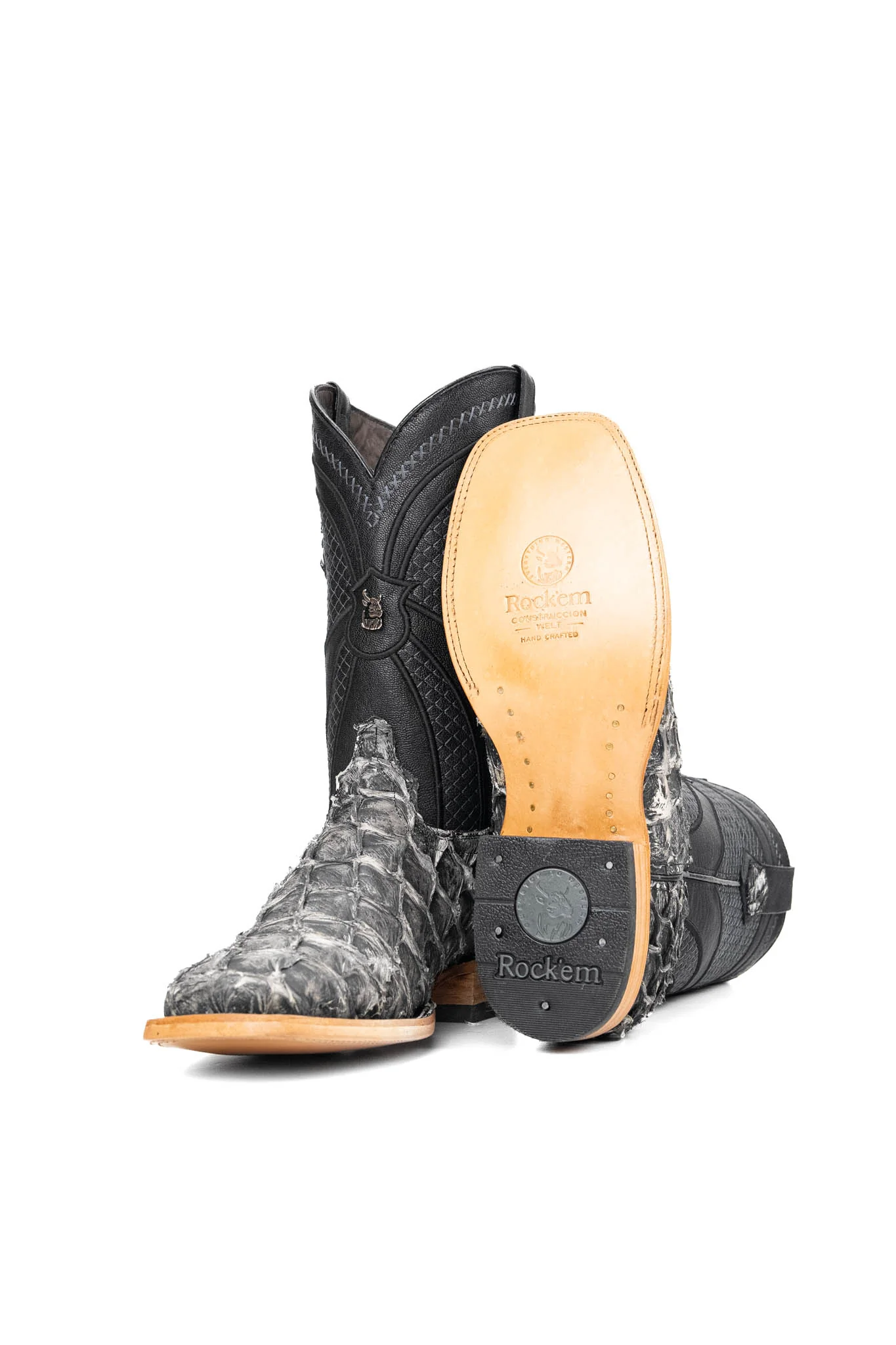 Jones Exotic Pirarucu Square Toe Cowboy Boot - Image 15