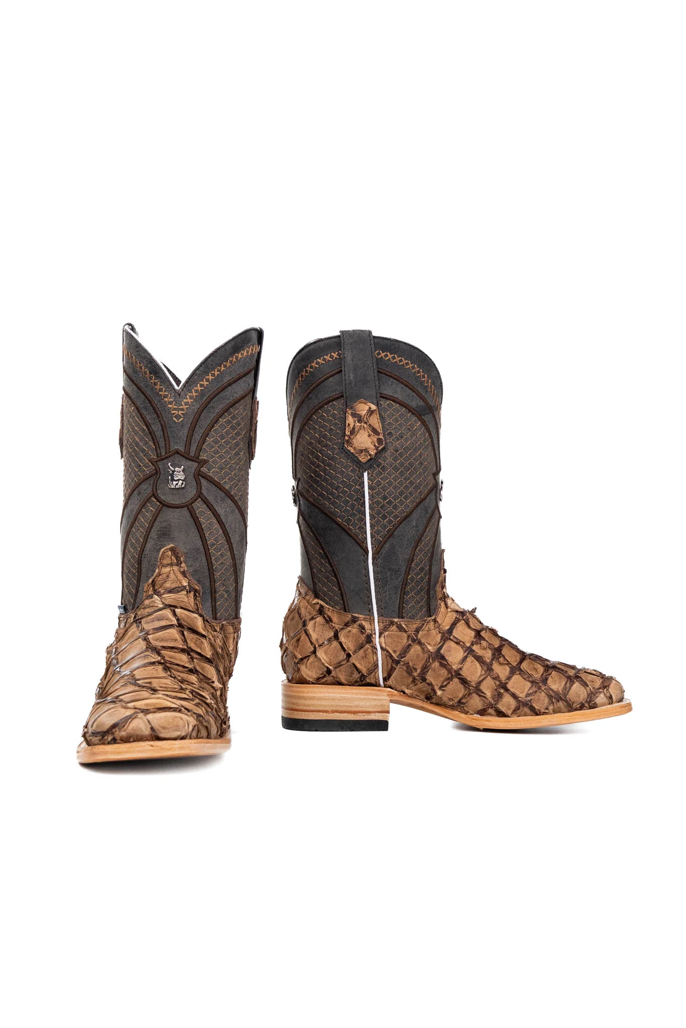 Jones Exotic Pirarucu Square Toe Cowboy Boot - Image 9