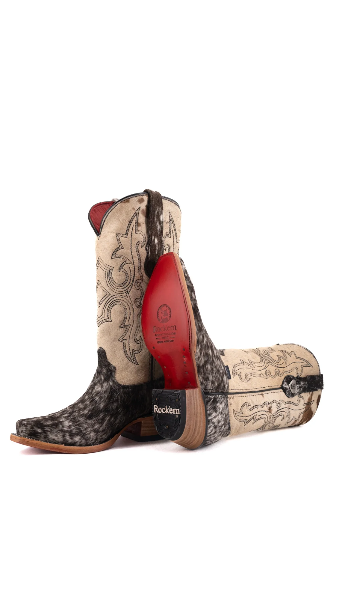 Katherine Snip Toe Cowhide Cowgirl Boot Size 7 Box XW17 - Image 2
