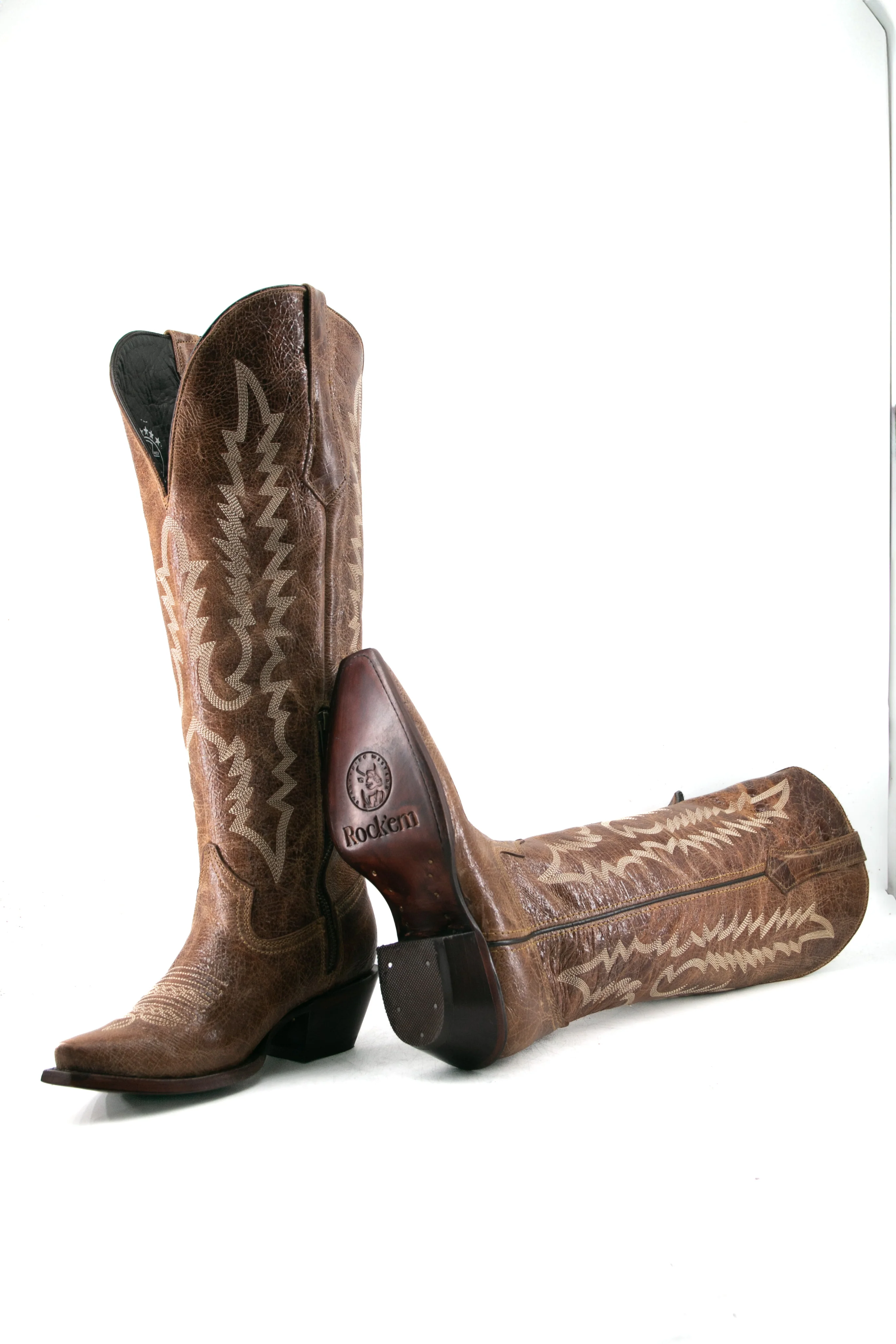 Kaylee Tall Wide Calf Friendly Snip Toe Cowgirl Boot - Image 15