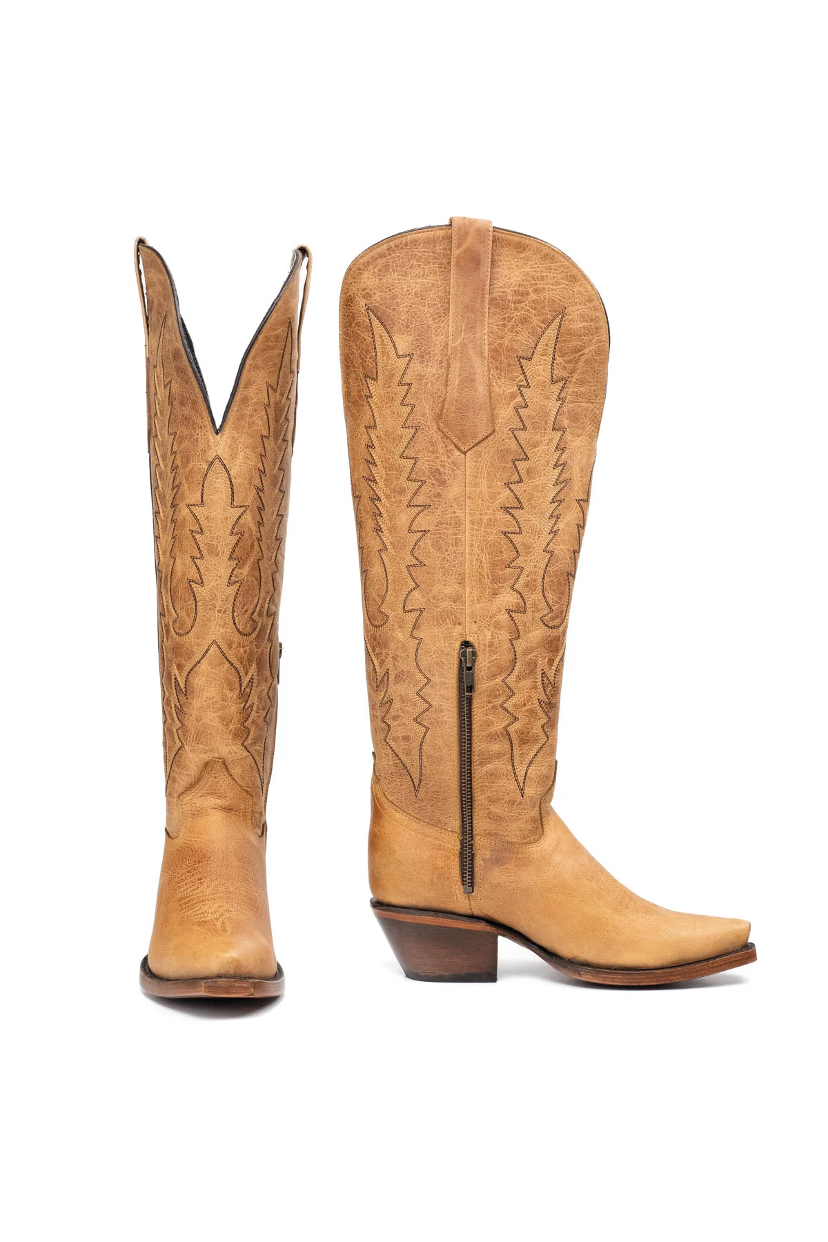 Kaylee Tall Wide Calf Friendly Snip Toe Cowgirl Boot - Image 21