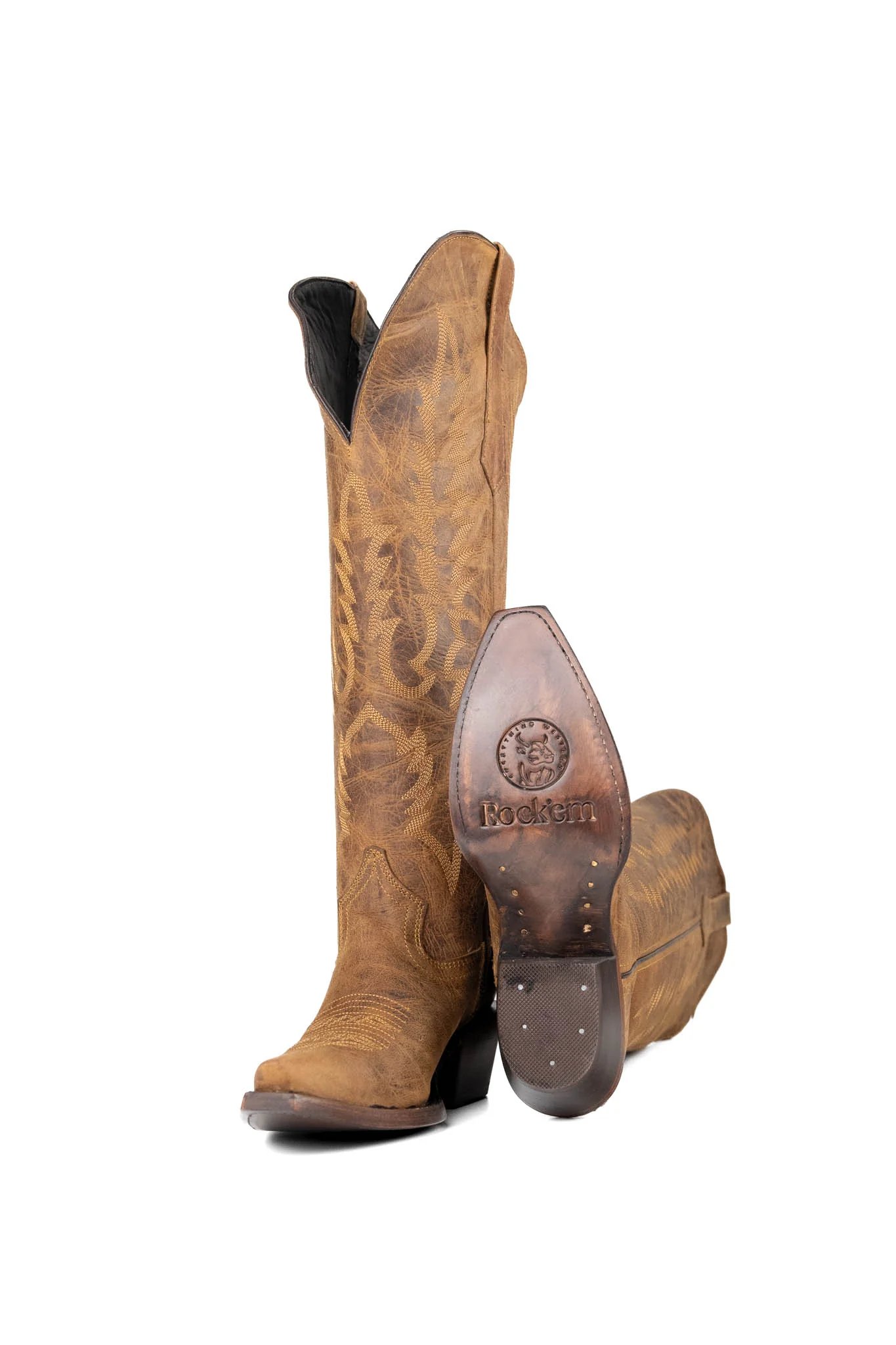 Kaylee Tall Wide Calf Friendly Snip Toe Cowgirl Boot - Image 9
