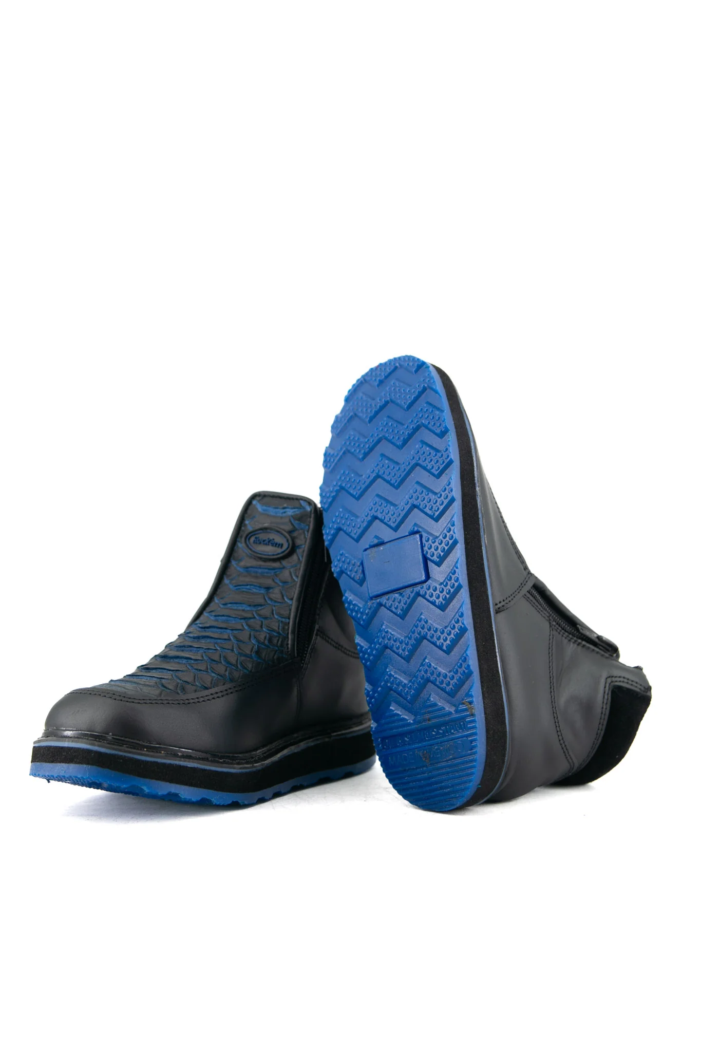 Bruce Kids Python Blue Bottom Ankle Boot FINAL SALE - Image 2