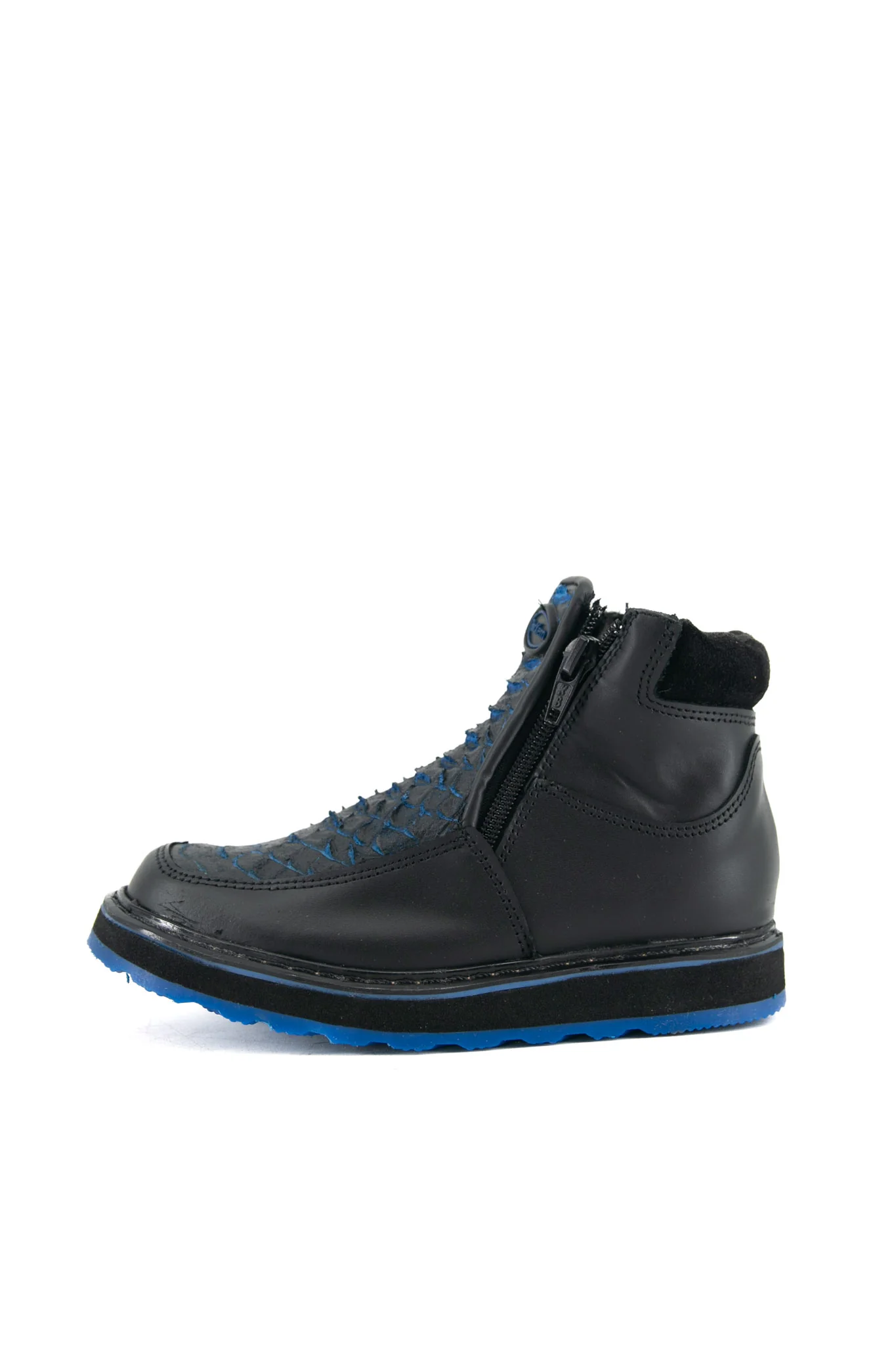 Bruce Kids Python Blue Bottom Ankle Boot FINAL SALE - Image 3