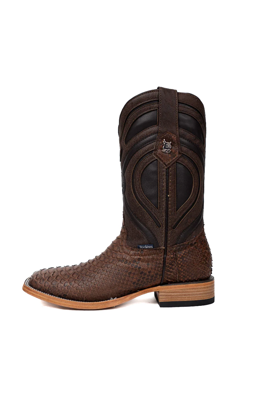 King Ranch Python Exotic Square Toe Cowboy Boot - Image 2