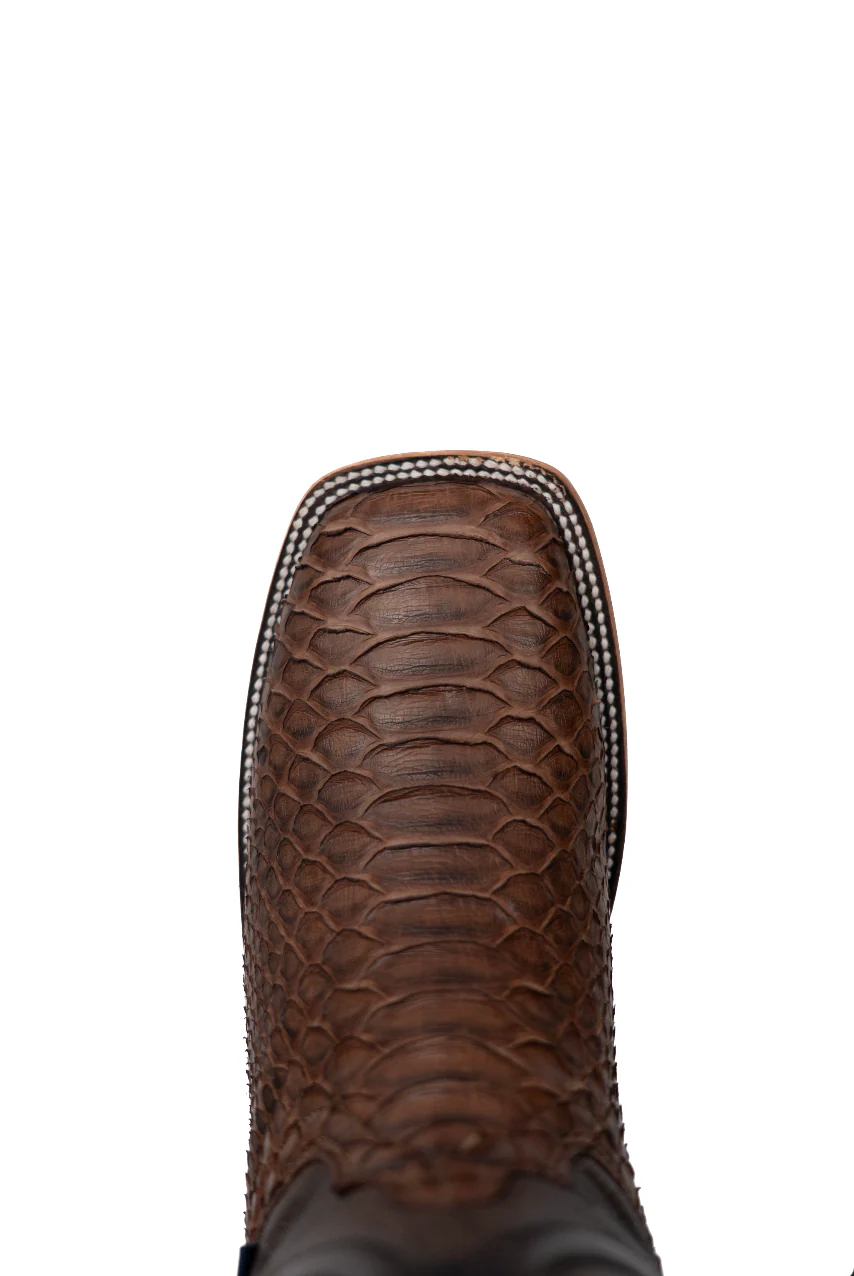 King Ranch Python Exotic Square Toe Cowboy Boot - Image 5