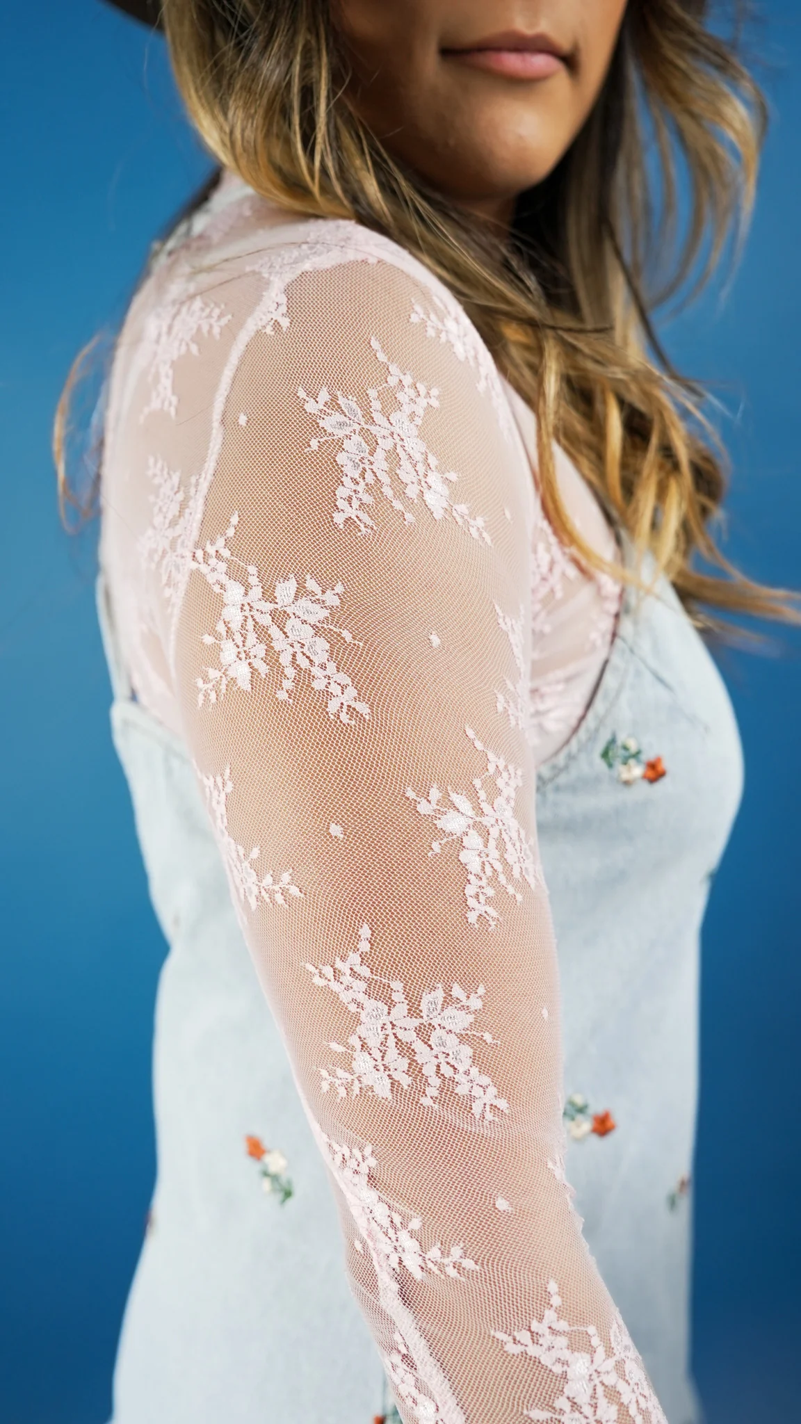 Lace Mesh Sheer Top - Image 5