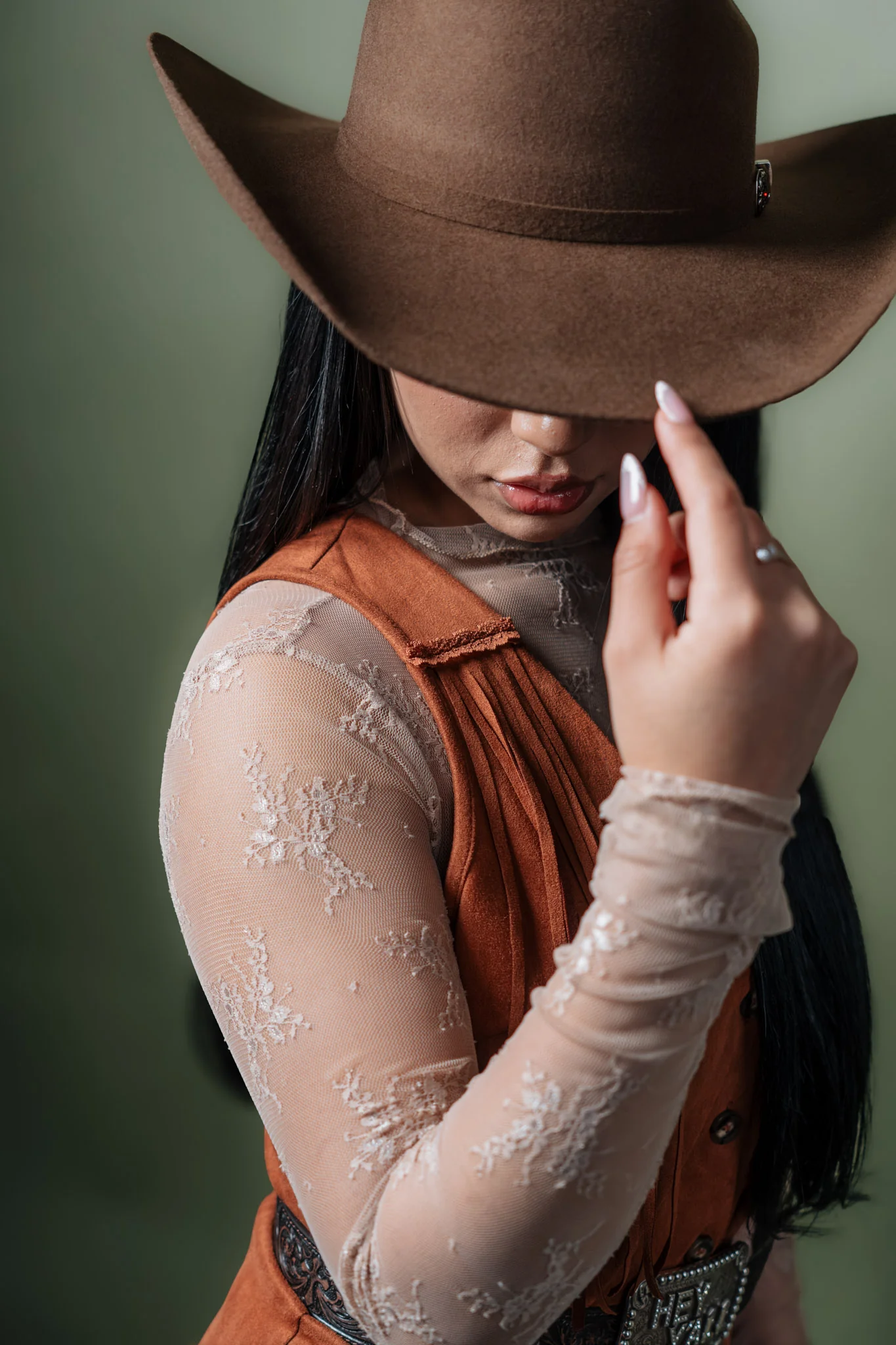 Lace Mesh Sheer Top - Image 7