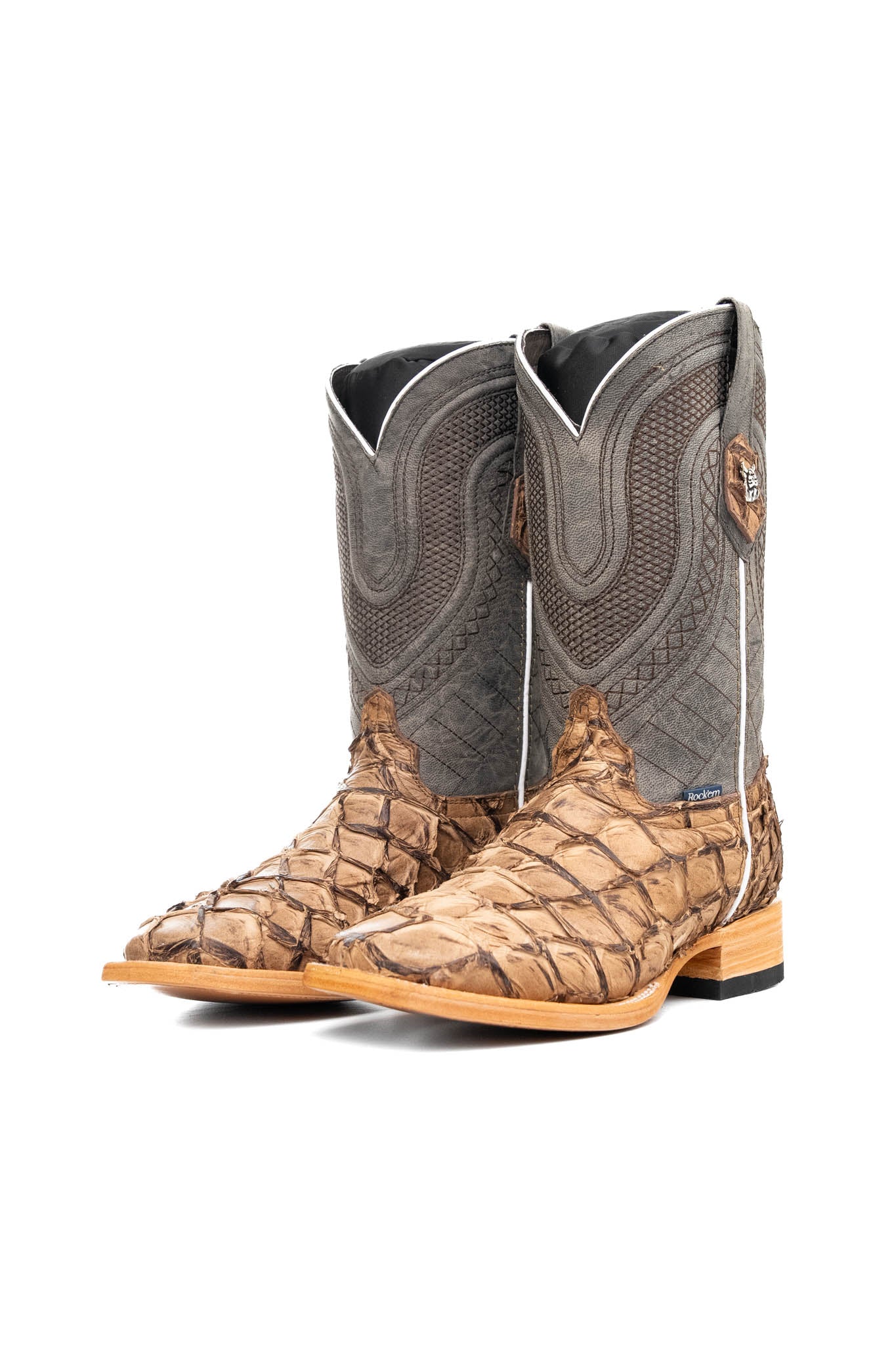 Lambeth Pirarucu Exotic Square Toe Cowboy Boot - Image 12