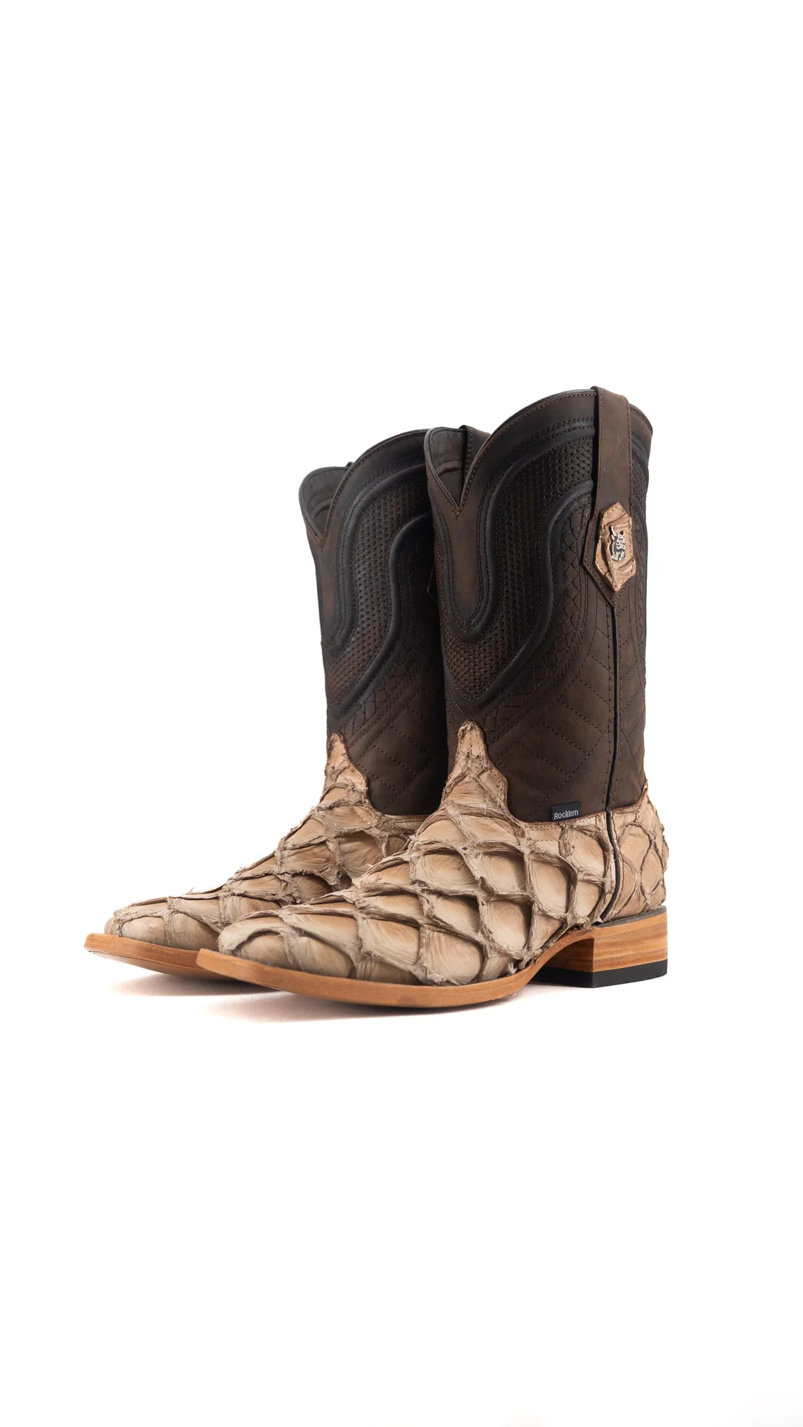 Lambeth Pirarucu Exotic Square Toe Cowboy Boot - Image 14