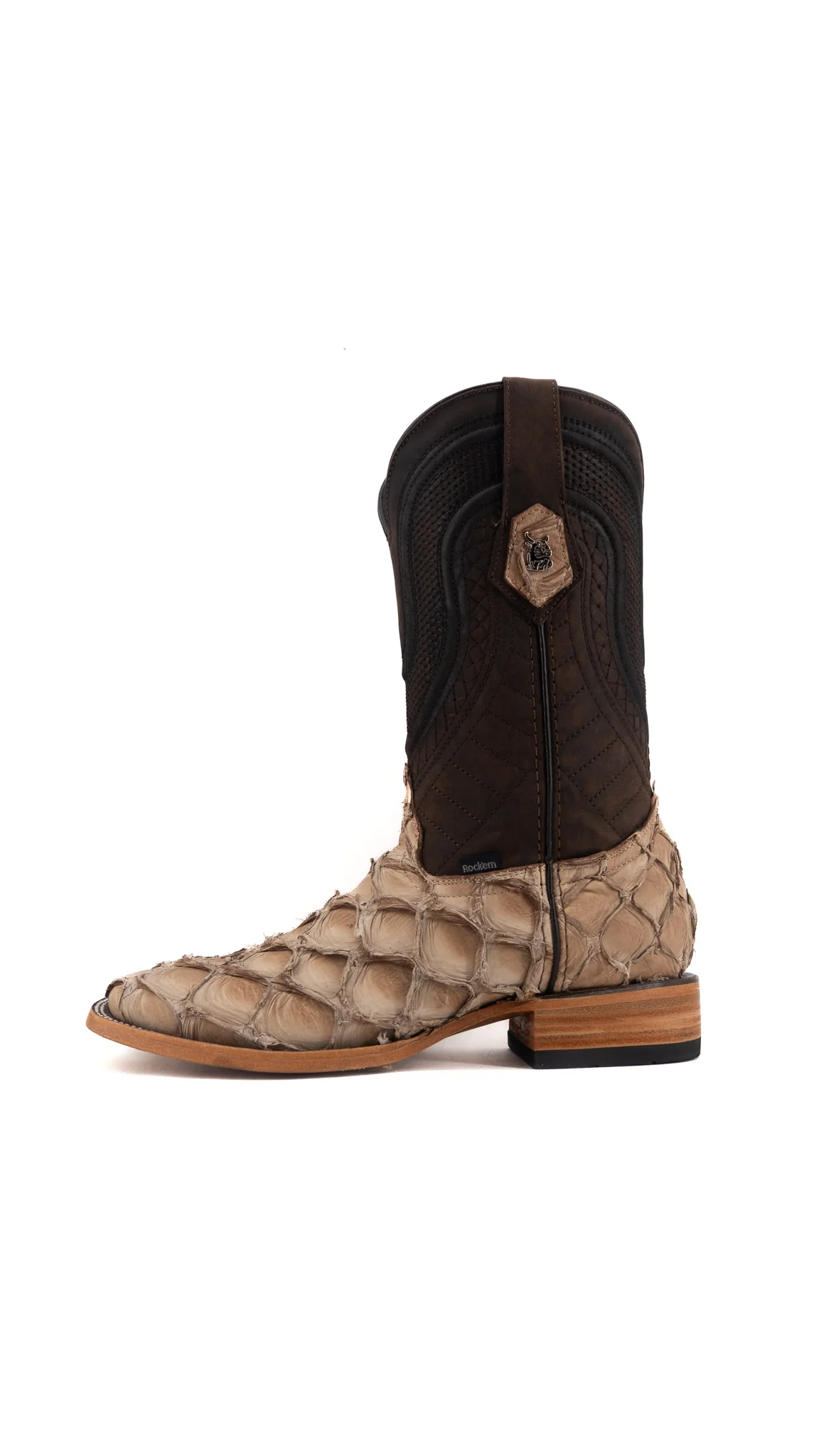 Lambeth Pirarucu Exotic Square Toe Cowboy Boot - Image 15