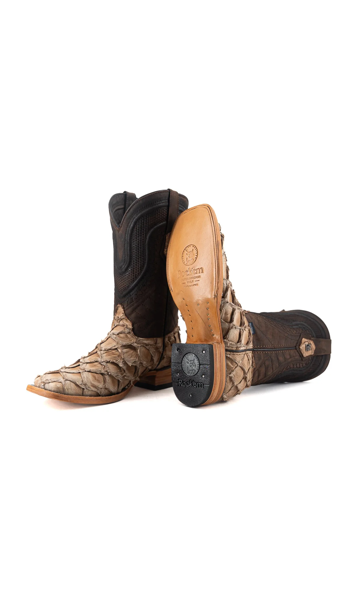 Lambeth Pirarucu Exotic Square Toe Cowboy Boot - Image 17
