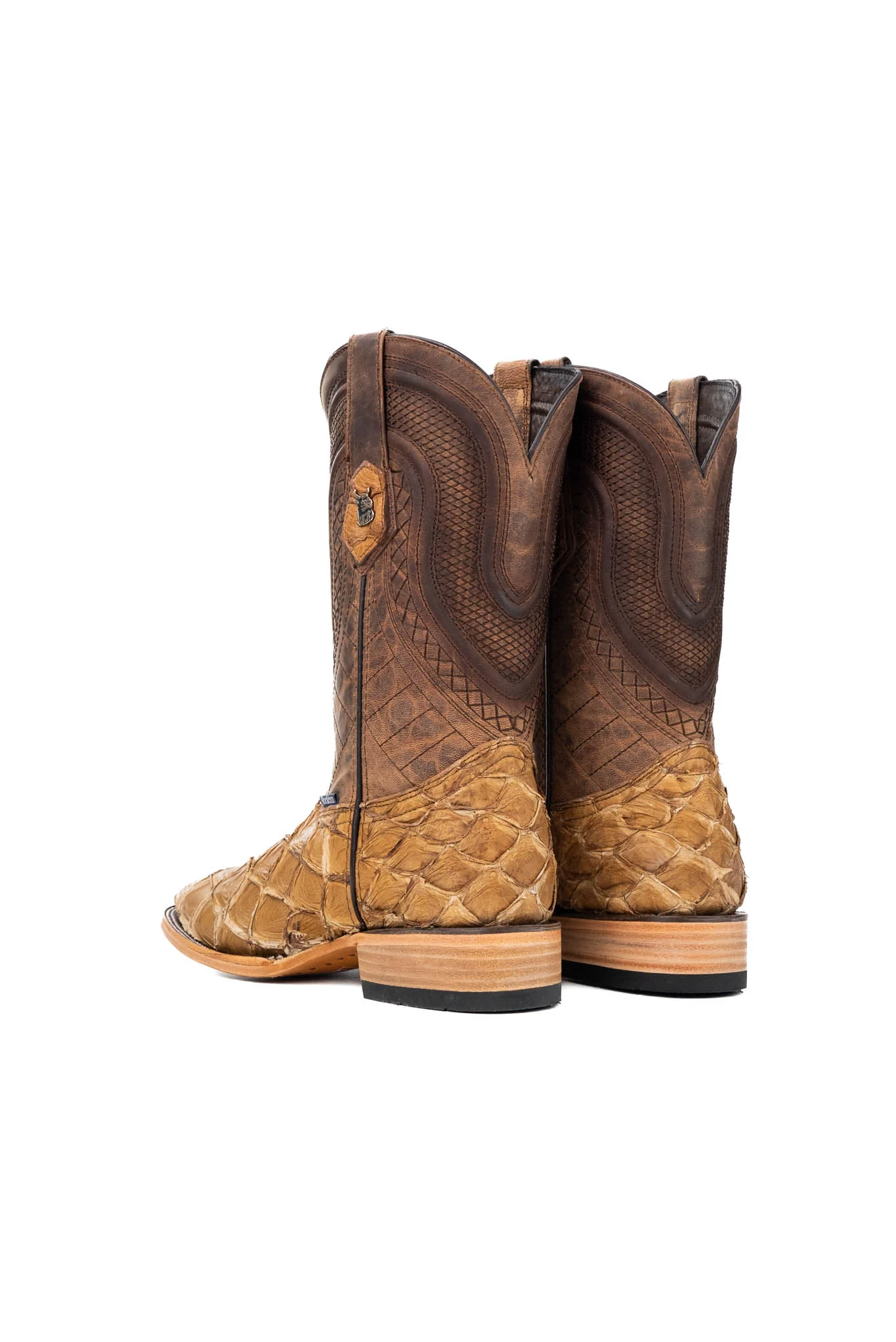 Lambeth Pirarucu Exotic Square Toe Cowboy Boot - Image 3