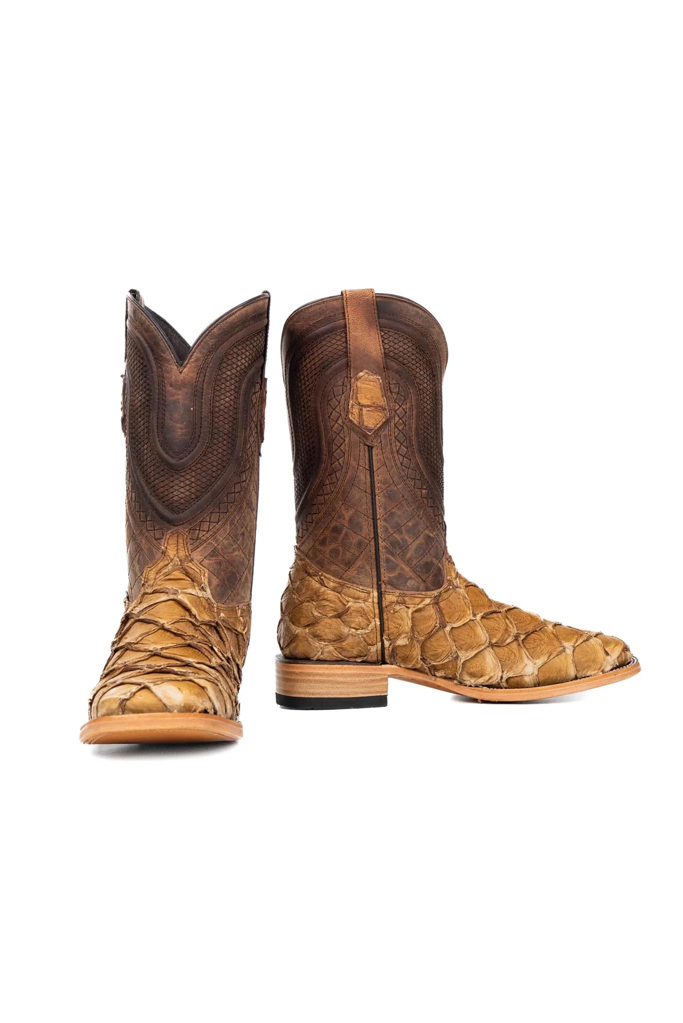 Lambeth Pirarucu Exotic Square Toe Cowboy Boot - Image 4