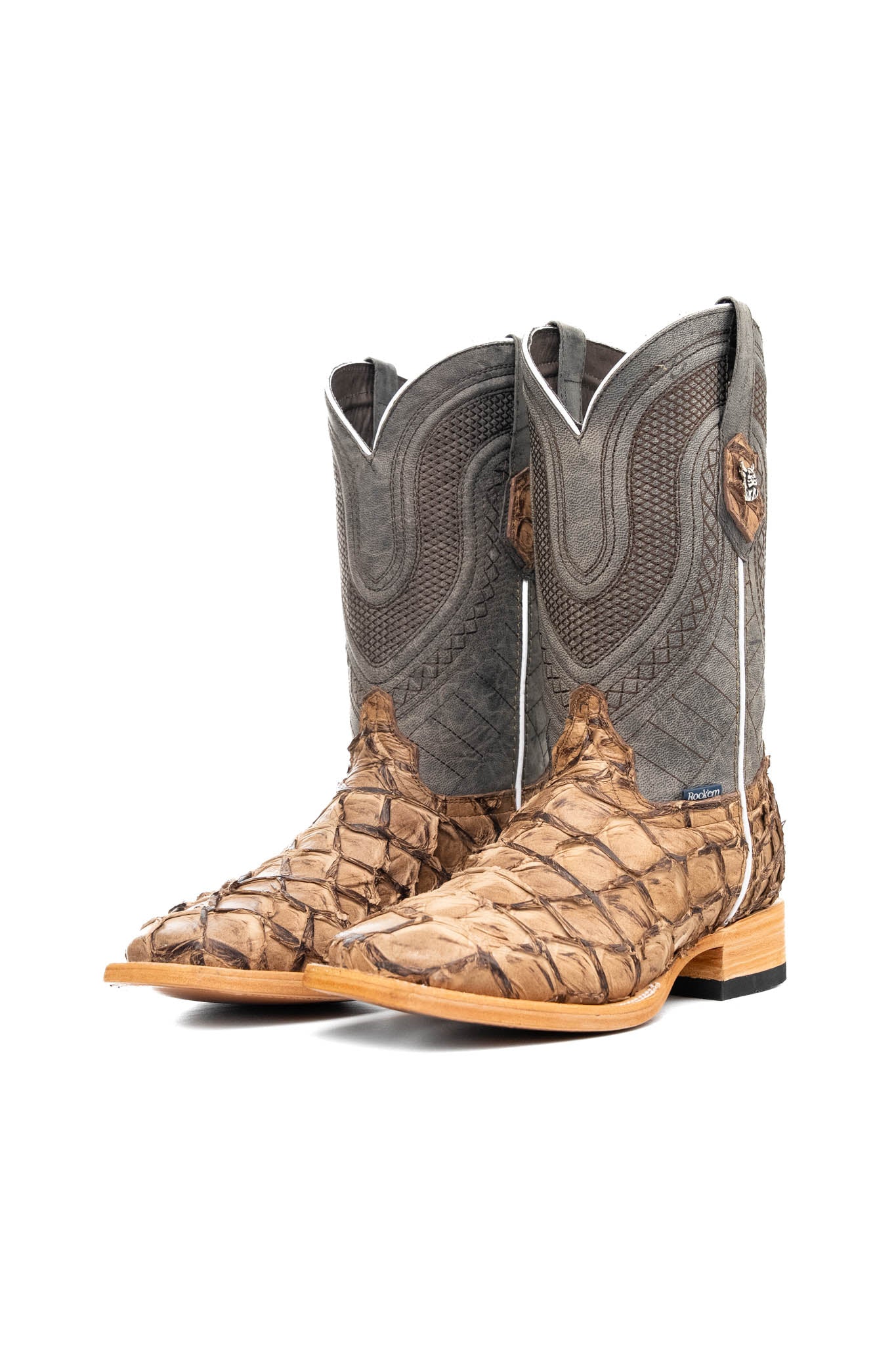 Lambeth Pirarucu Exotic Square Toe Cowboy Boot - Image 7