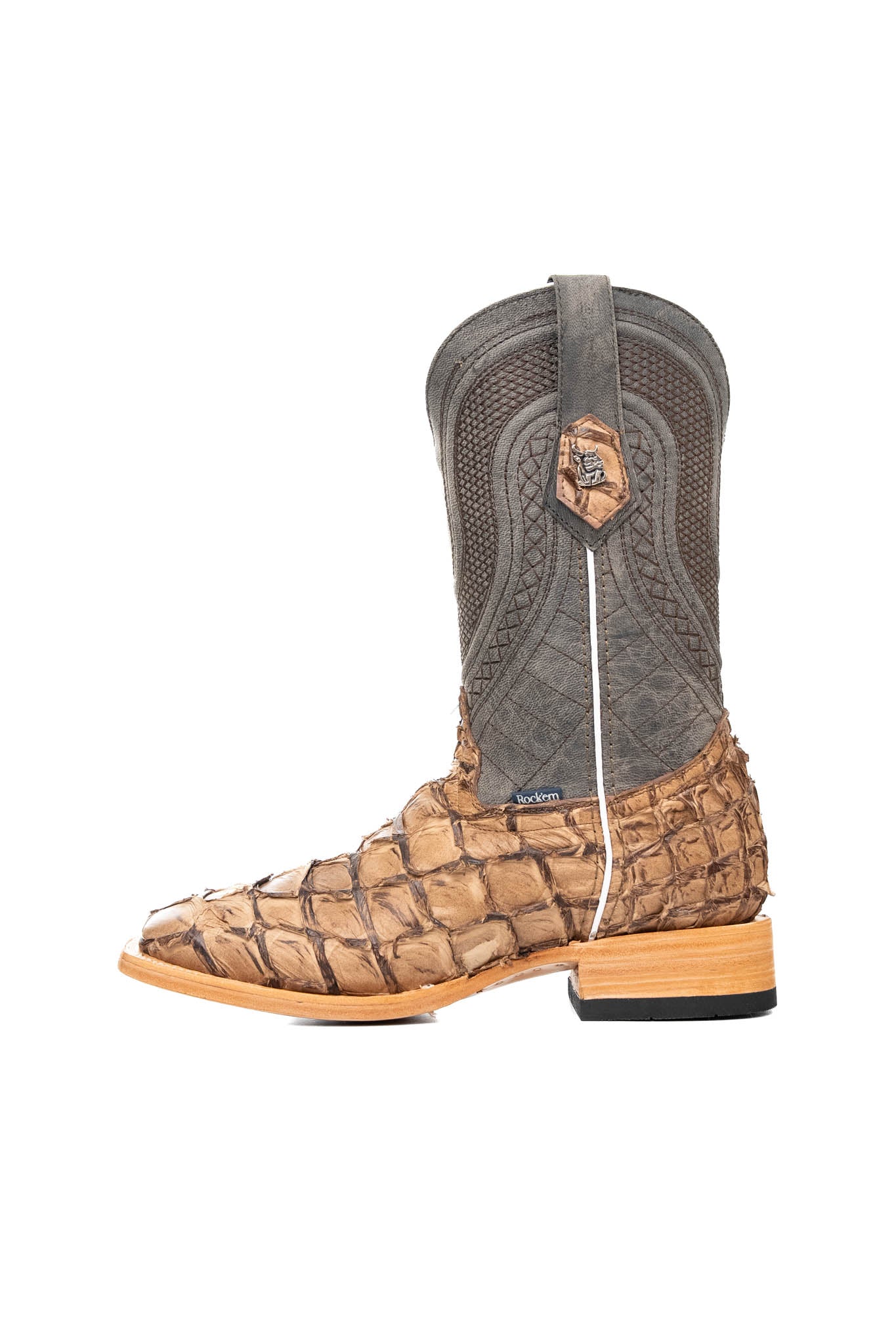 Lambeth Pirarucu Exotic Square Toe Cowboy Boot - Image 9