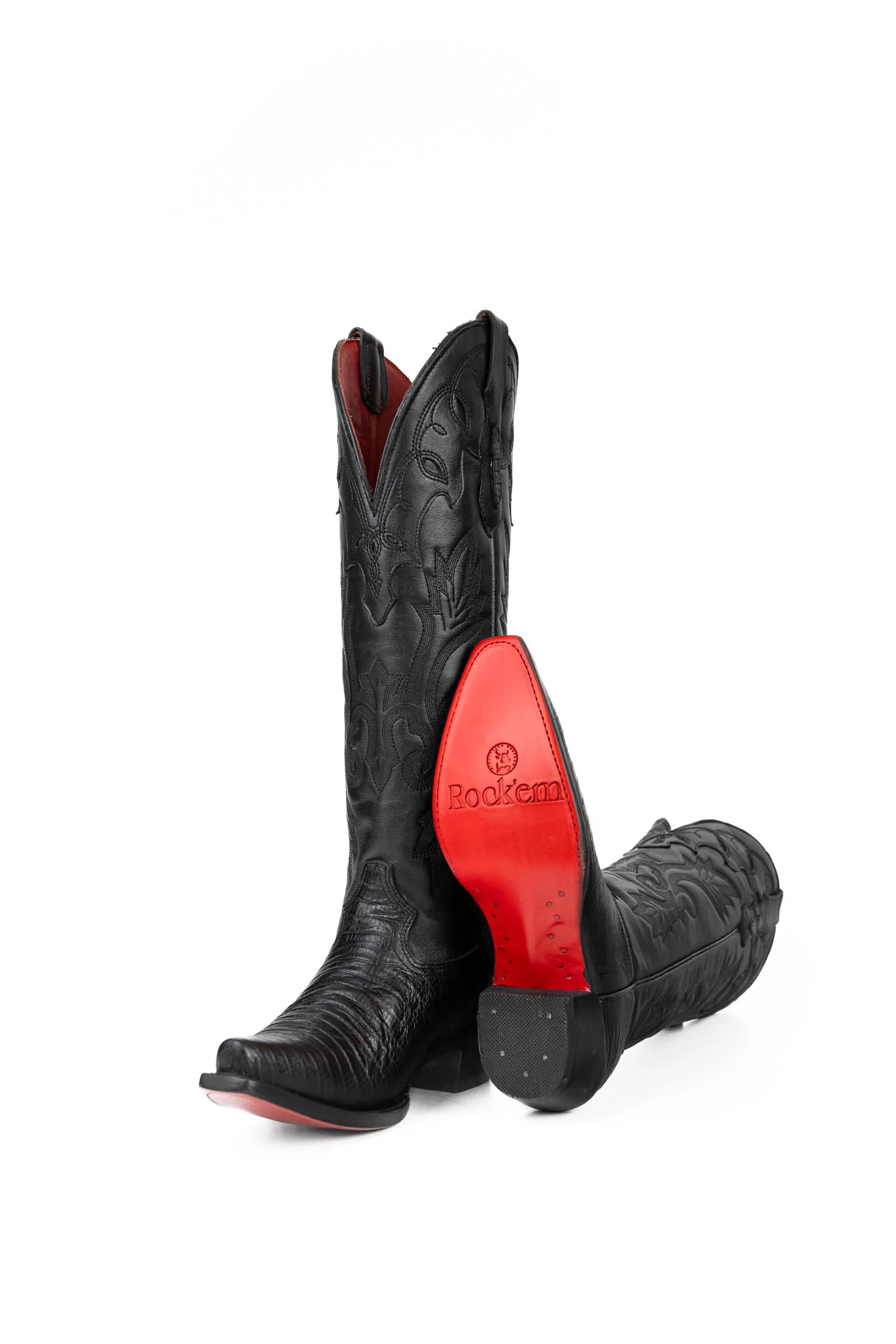 Lana Lizard Tall Red Bottom Snip Toe Cowgirl Boot - Image 3