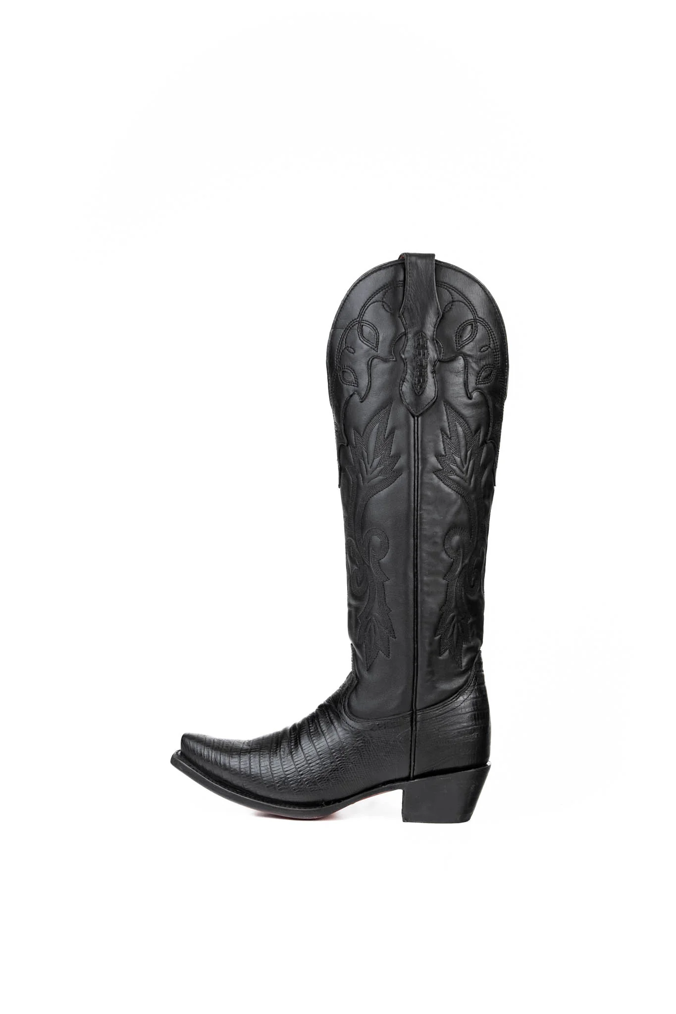 Lana Lizard Tall Red Bottom Snip Toe Cowgirl Boot - Image 4