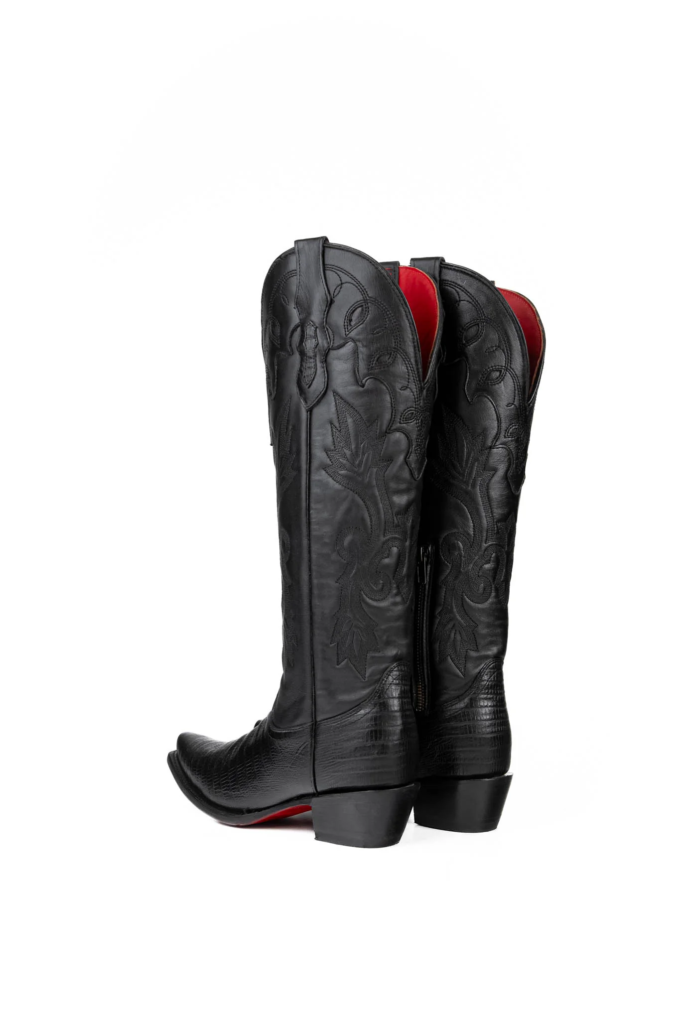 Lana Lizard Tall Red Bottom Snip Toe Cowgirl Boot - Image 5