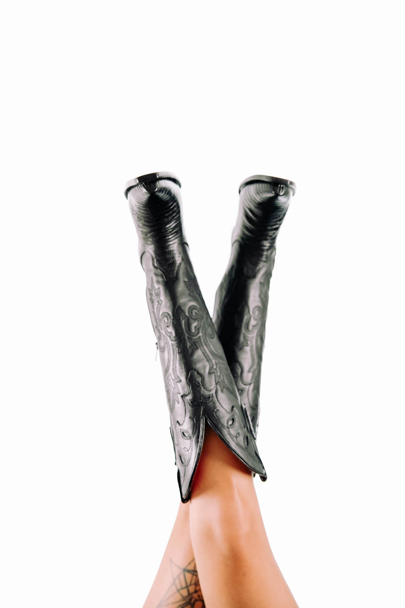 Lana Lizard Tall Red Bottom Snip Toe Cowgirl Boot - Image 6
