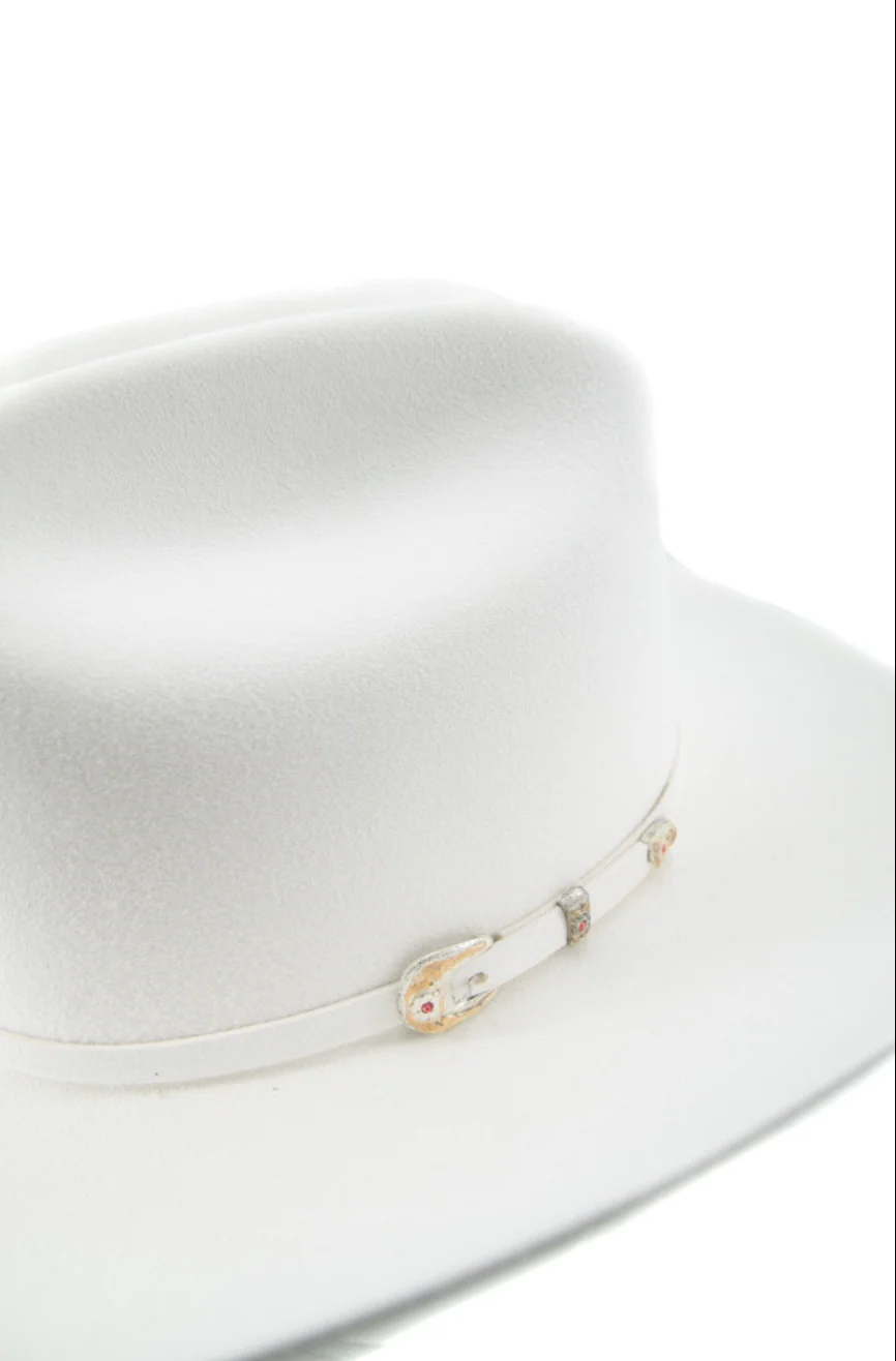 Larry Mahan 6X White Real Felt Cowboy Hat - Image 3