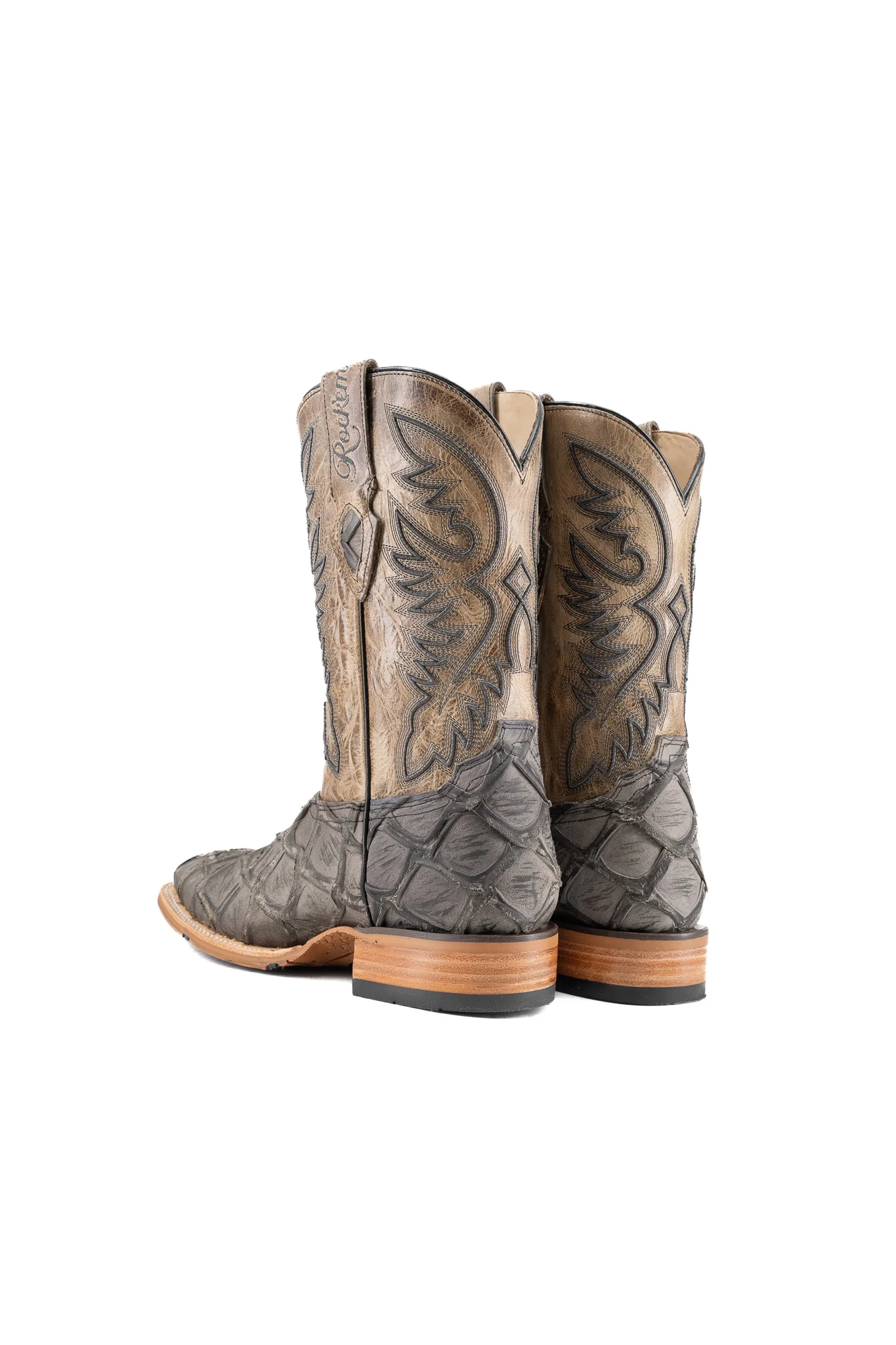 Austin Big Bass Pirarucu Square Toe Cowboy Boot - Image 8