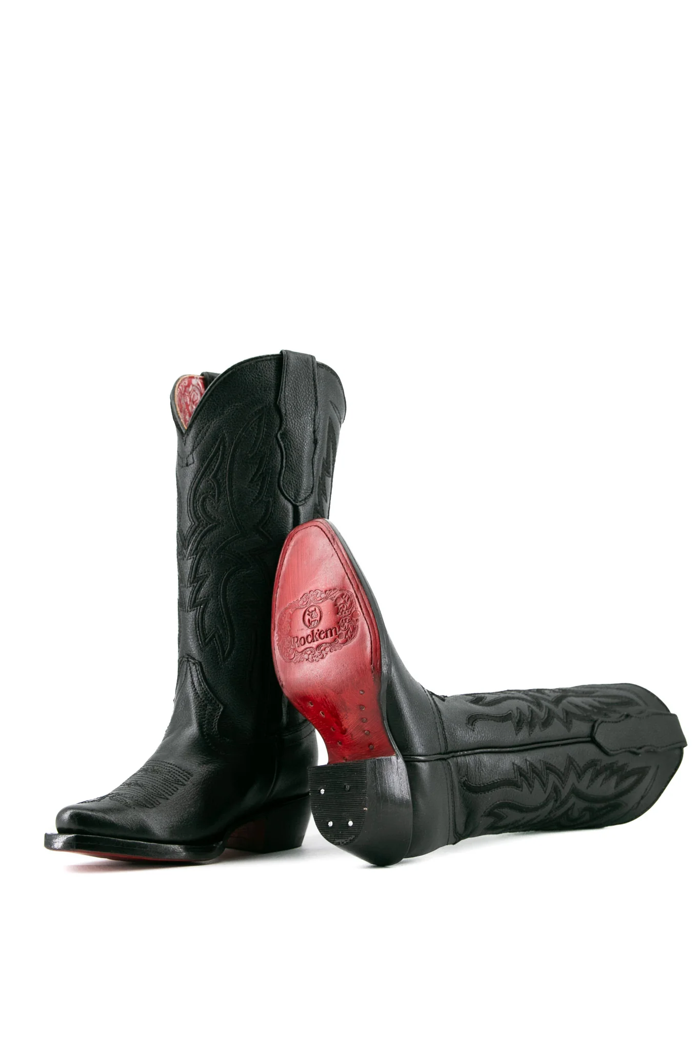 Little Alexa Tall Red Bottom Snip Toe Cowgirl Boot - Image 4