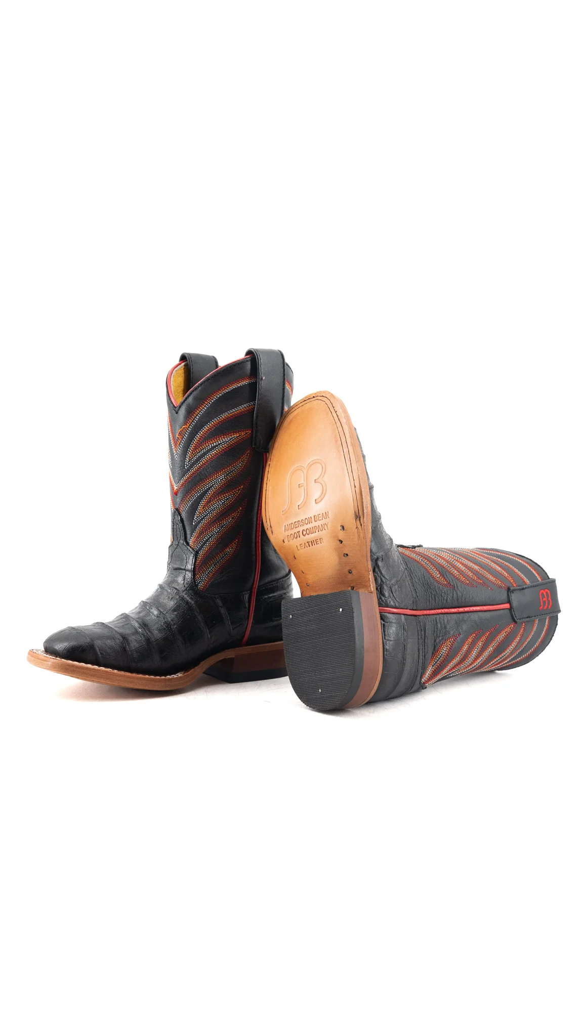 Little Anderson Bean Brevyn Belly Caiman Cowboy Boot - Image 4